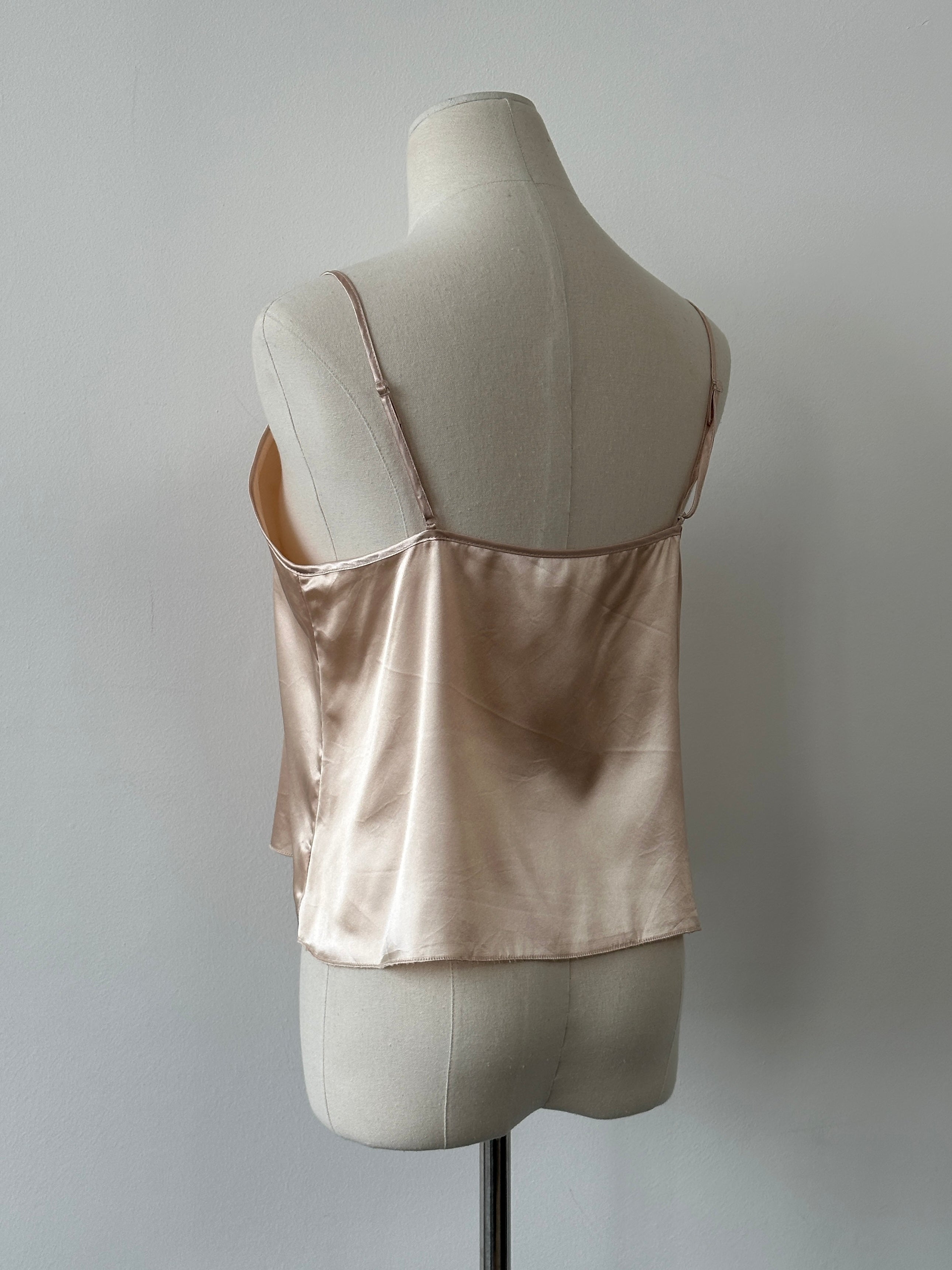 Vintage 2000s Satin V Neck Cami Top - M