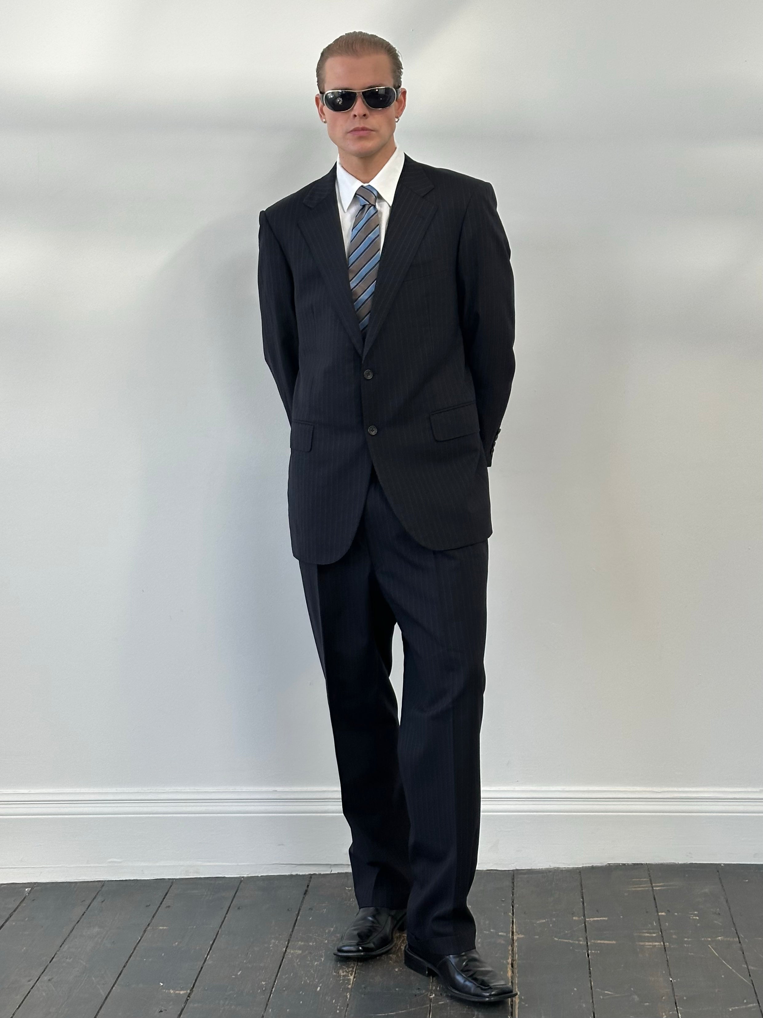 Burberry London Charcoal Pinstripe Two-Piece Suit