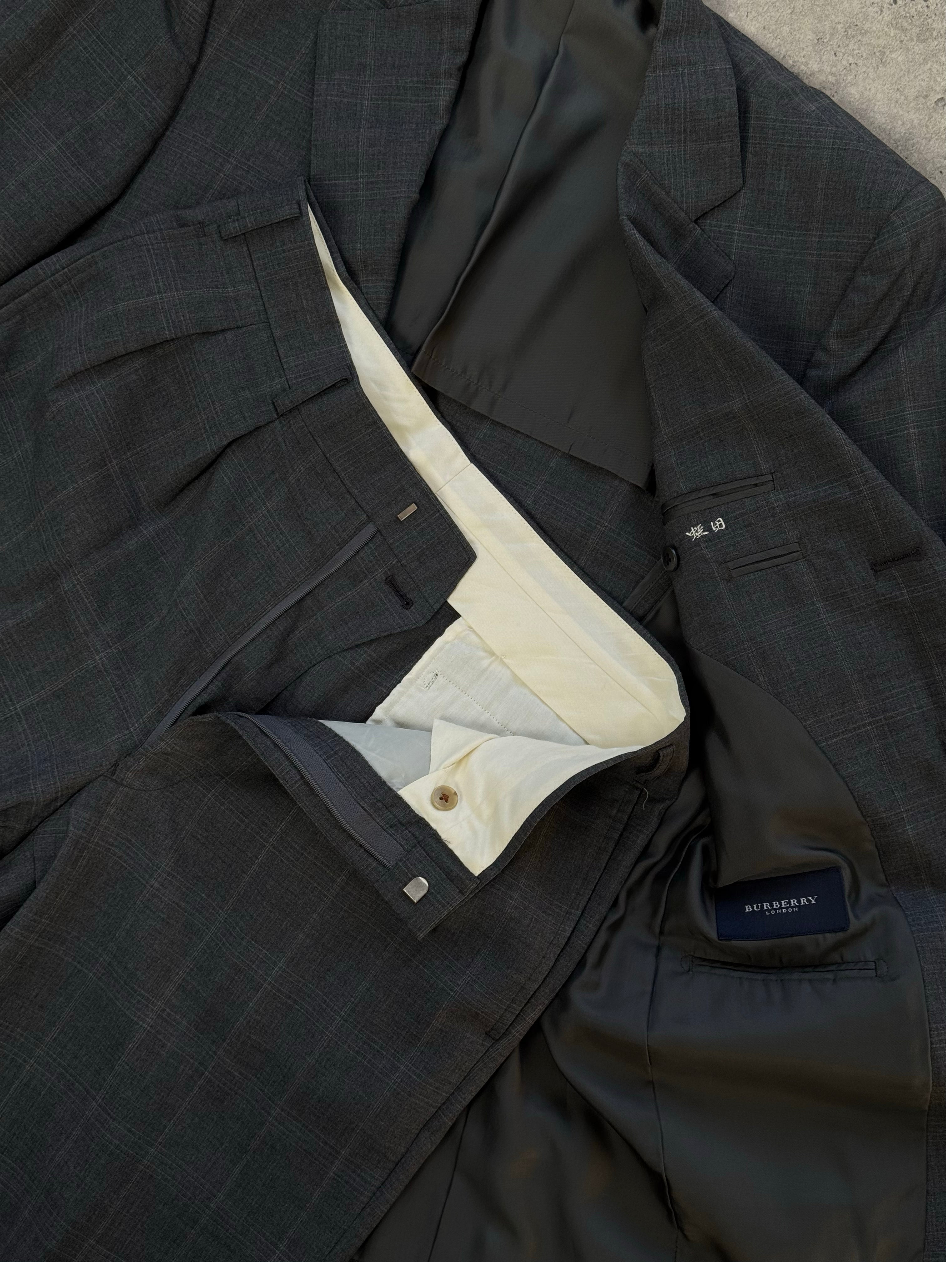 Burberry London 1990s Check Pure Wool Single Breasted Suit - 38S/S