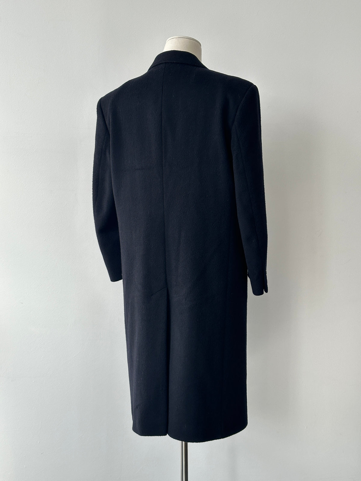 Vintage 1990s Wool Cashmere Double Breasted Coat - L