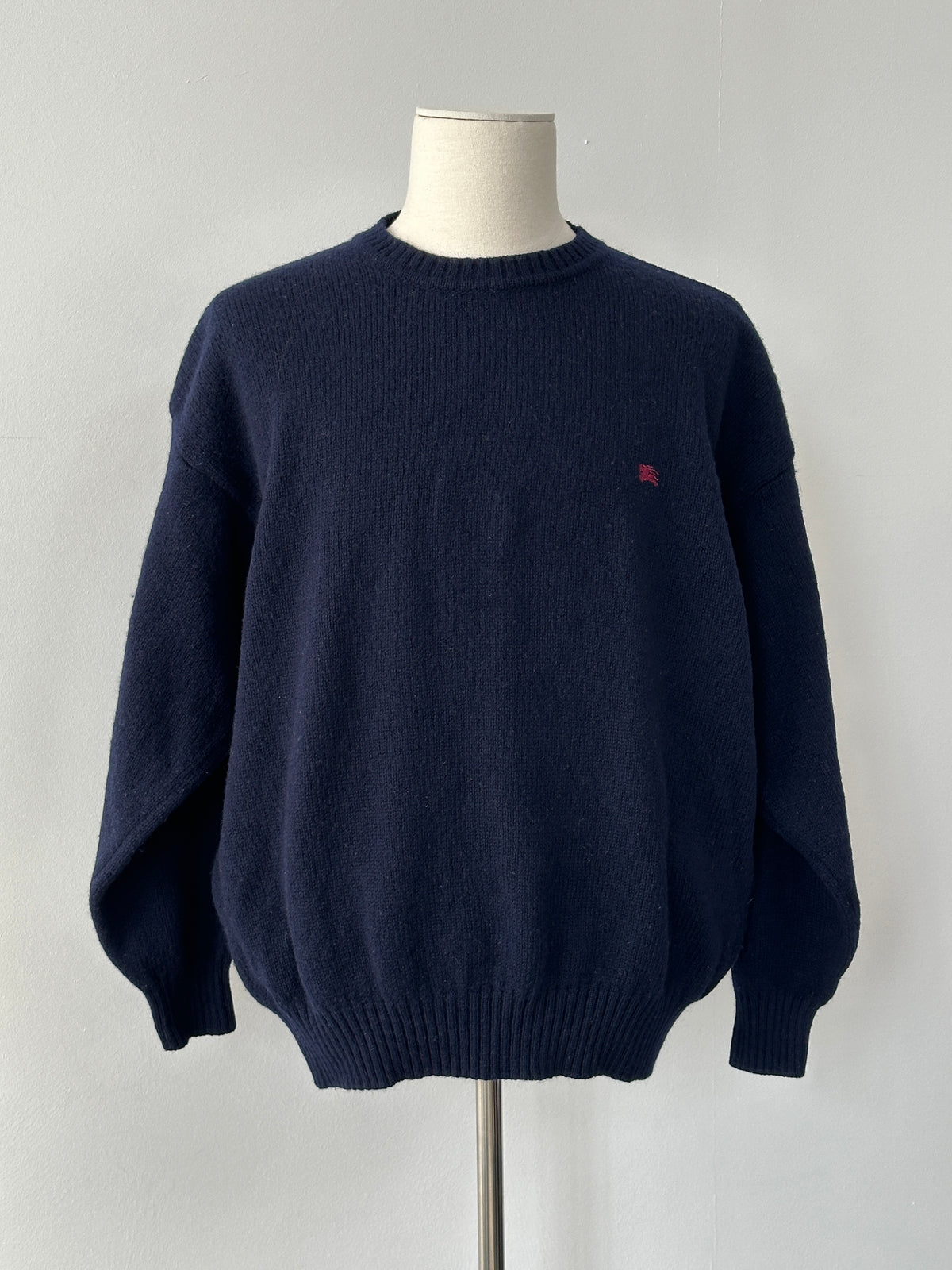 Burberry London 2000s Pure Wool Knit Logo Jumper - L