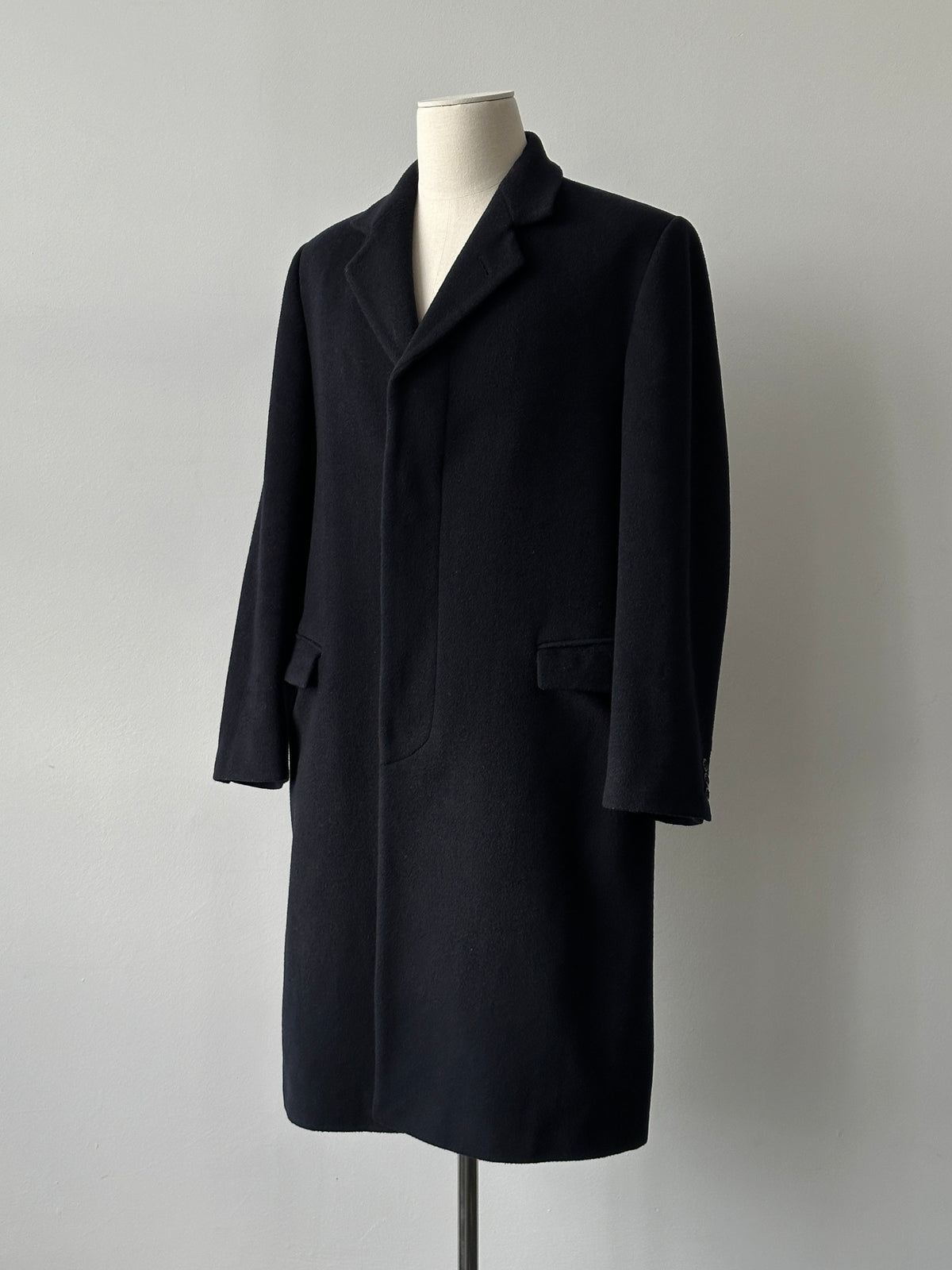 Vintage 1990s Wool Single Breasted Coat - L