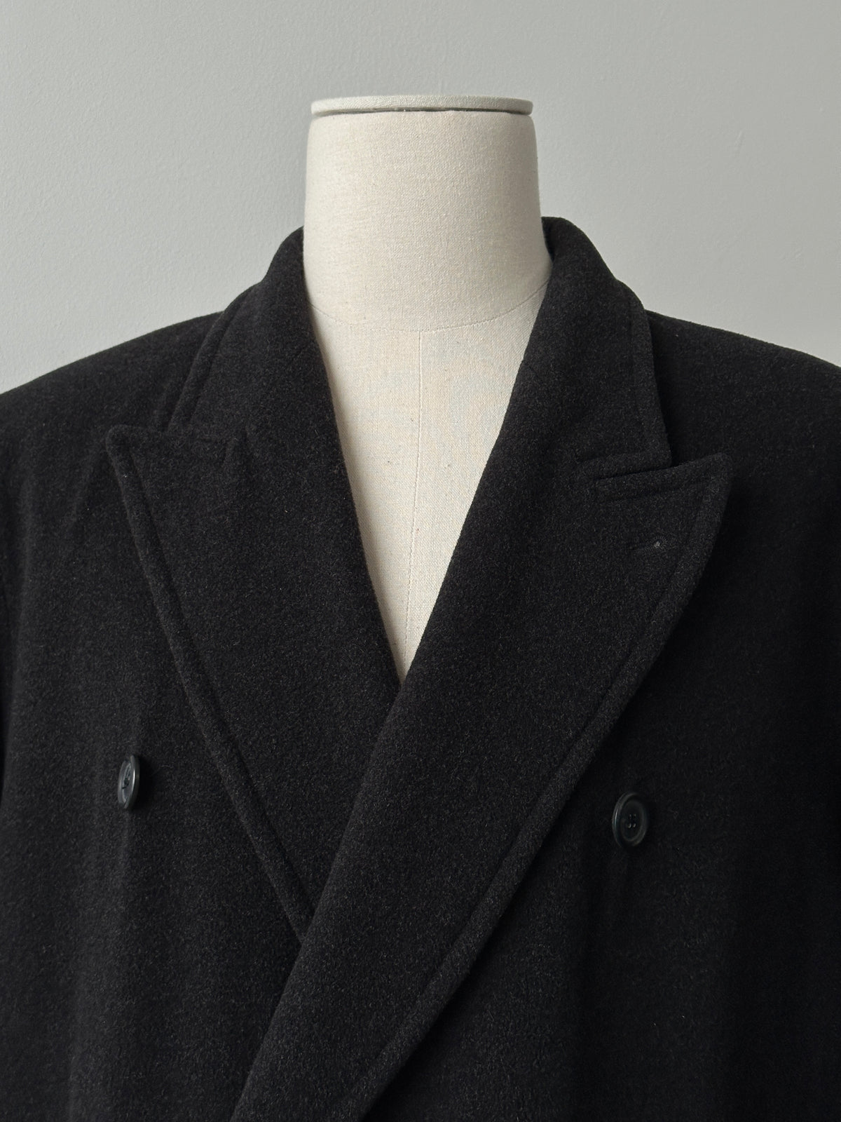 Vintage 1990s Pure Wool Double Breasted Coat - XL