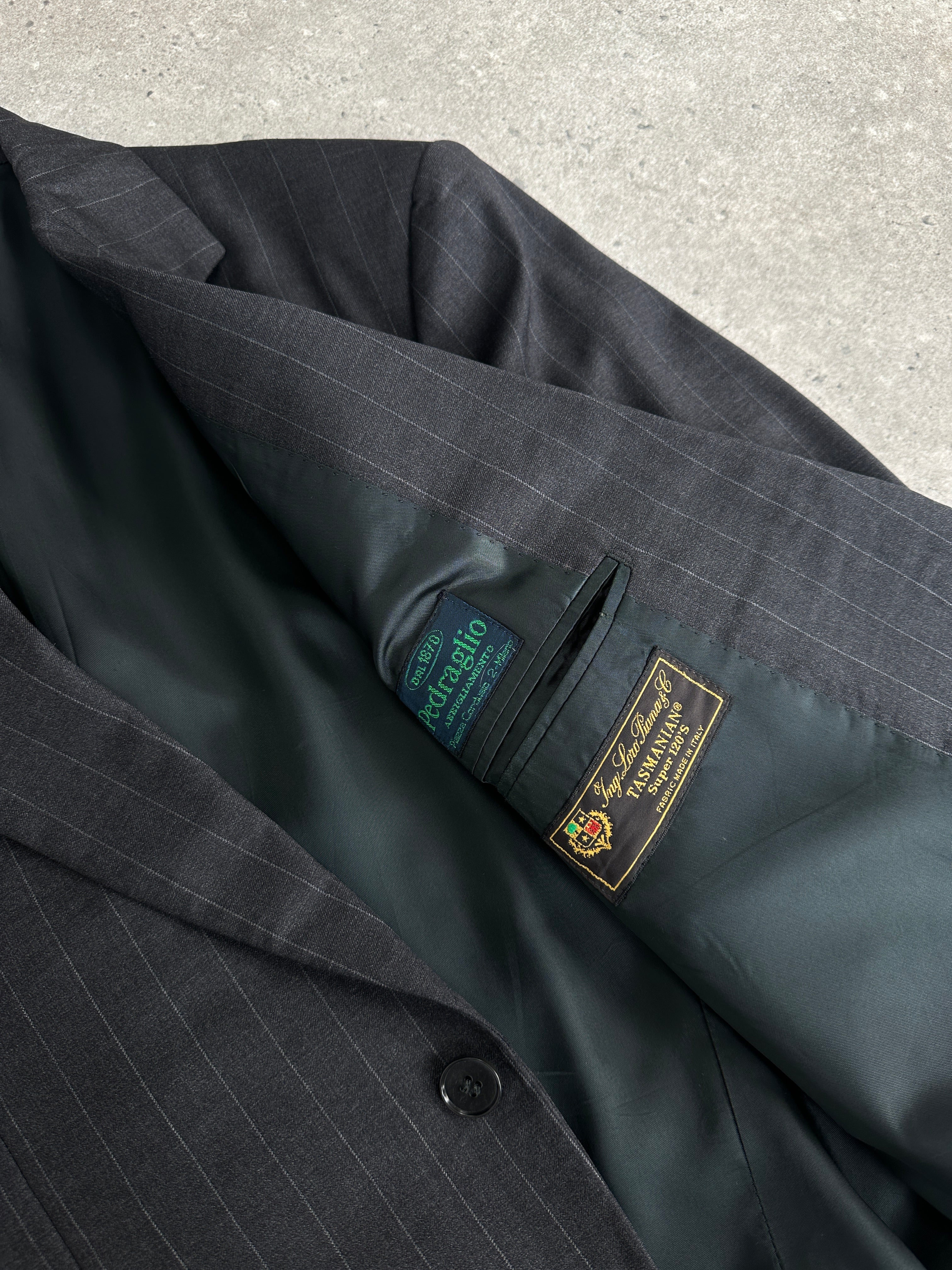 Loro Piana x Confitri Couture 1990S Pure Wool Striped Blazer - 38R
