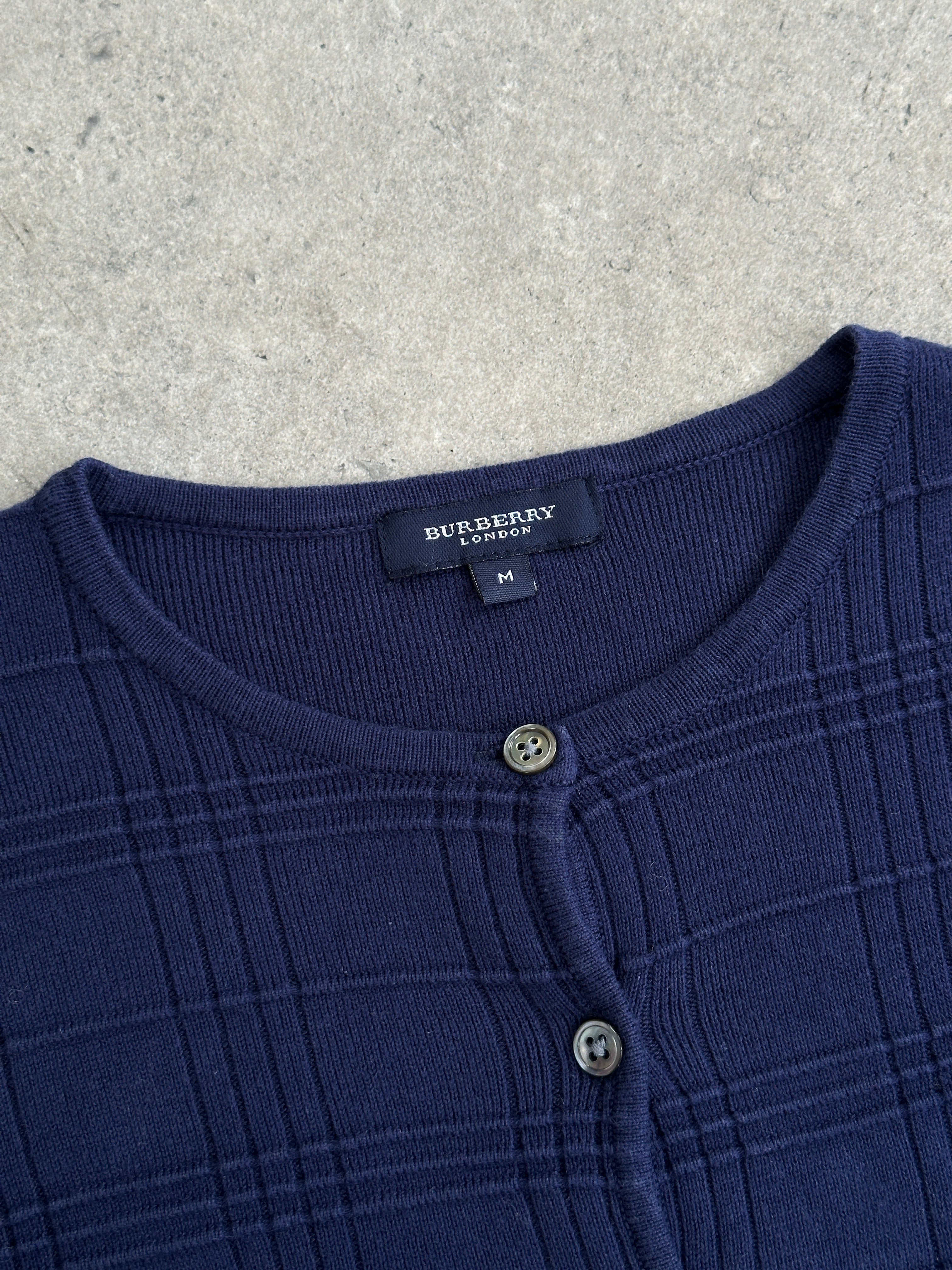 Burberry London 2000s Pure Cotton Check Cardigan - S