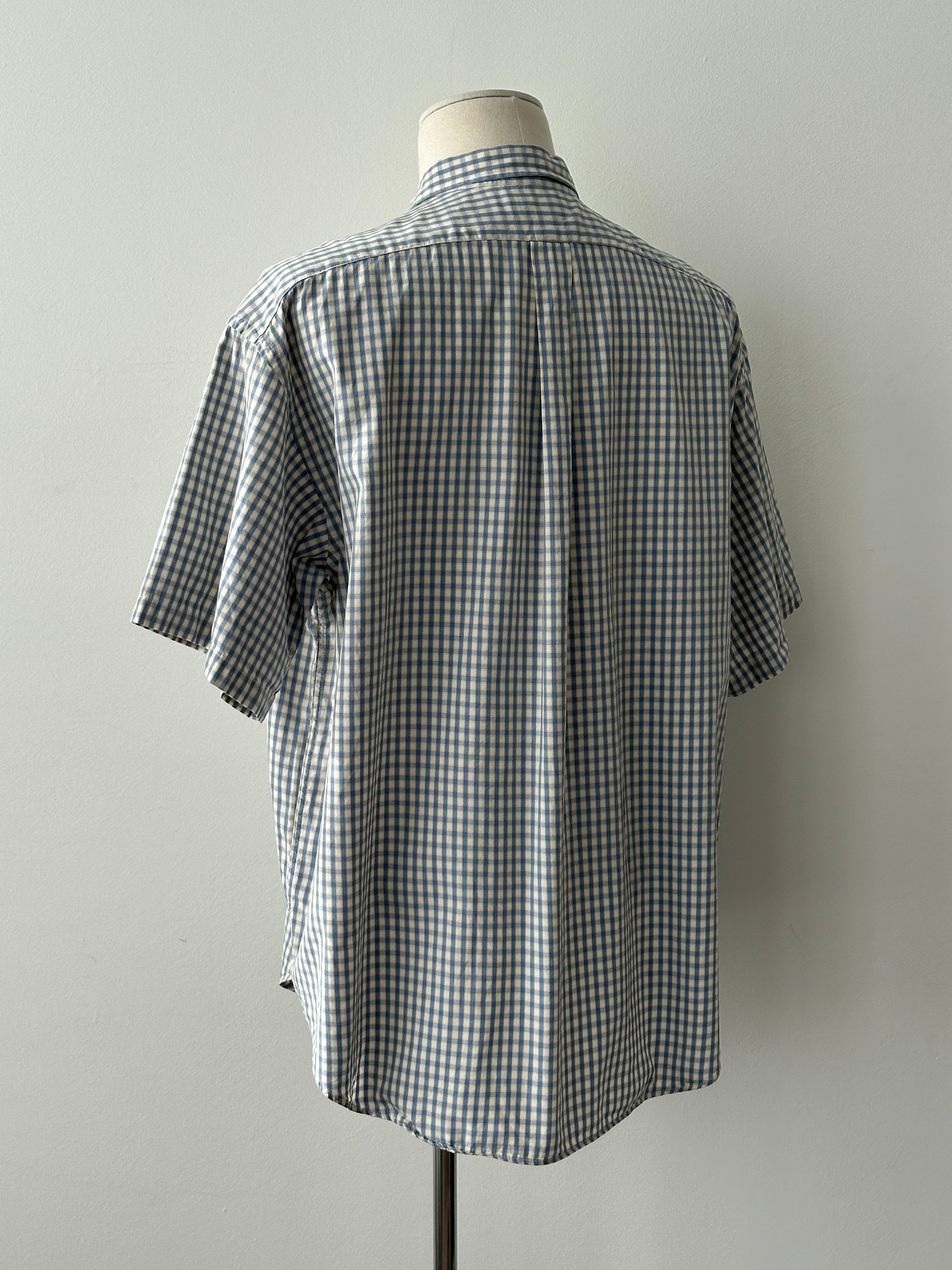 Yves Saint Laurent Pour Homme 1990s Check Short Sleeve Shirt - XXL