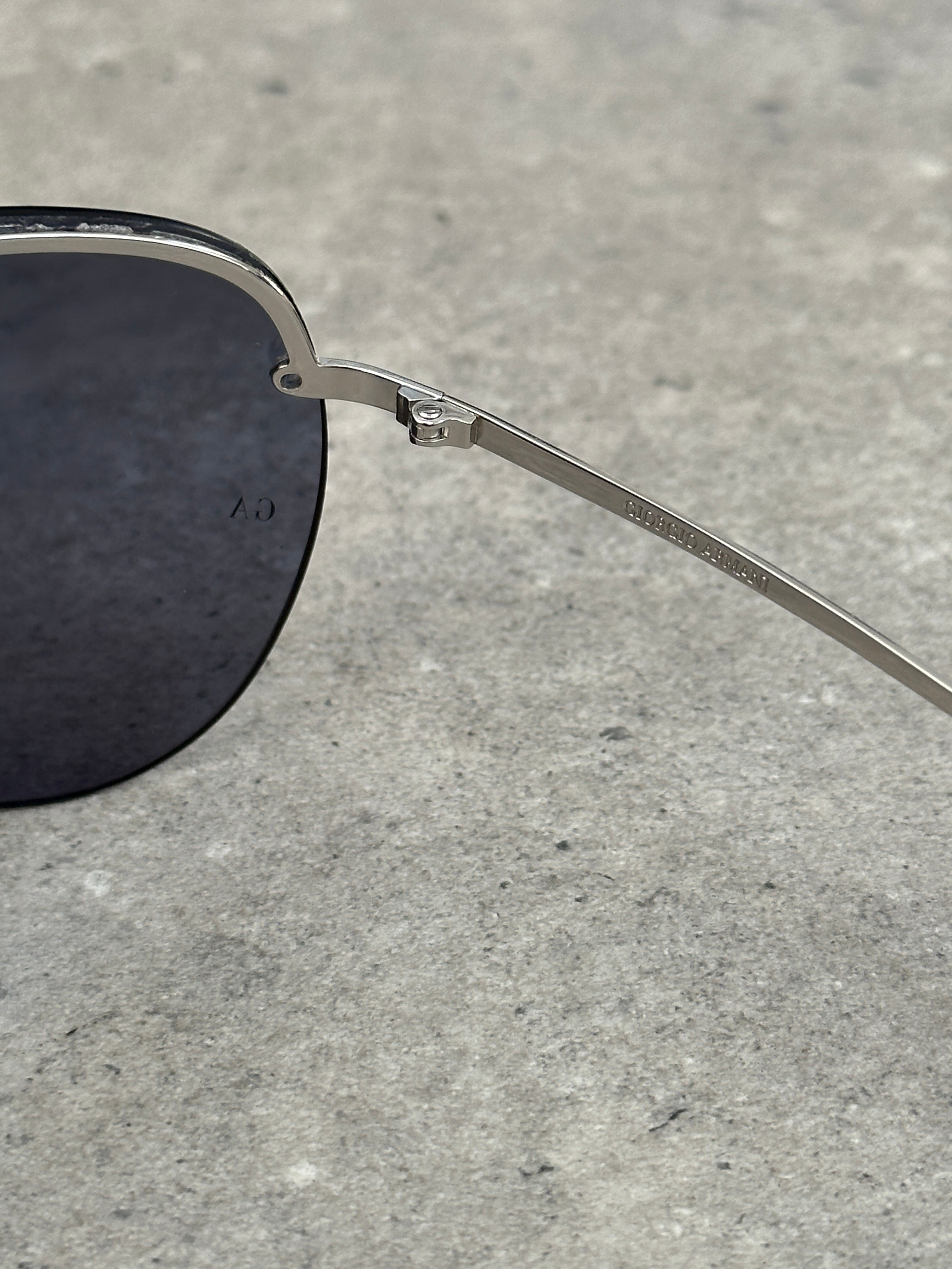 Giorgio Armani 2000s Oversized Shield Rimless Sunglasses