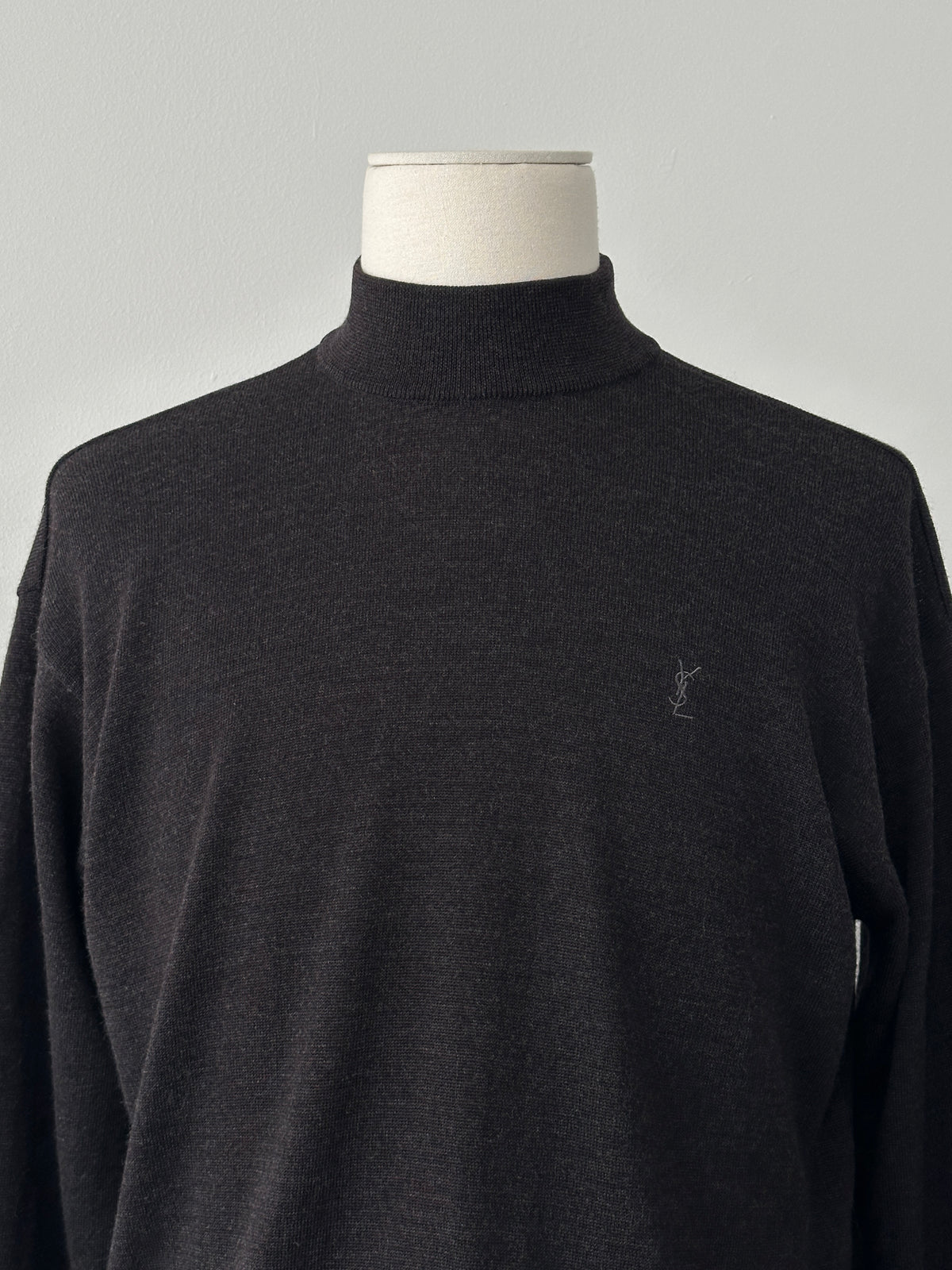 Yves Saint Laurent 1990s Wool High Neck High Neck Jumper - M