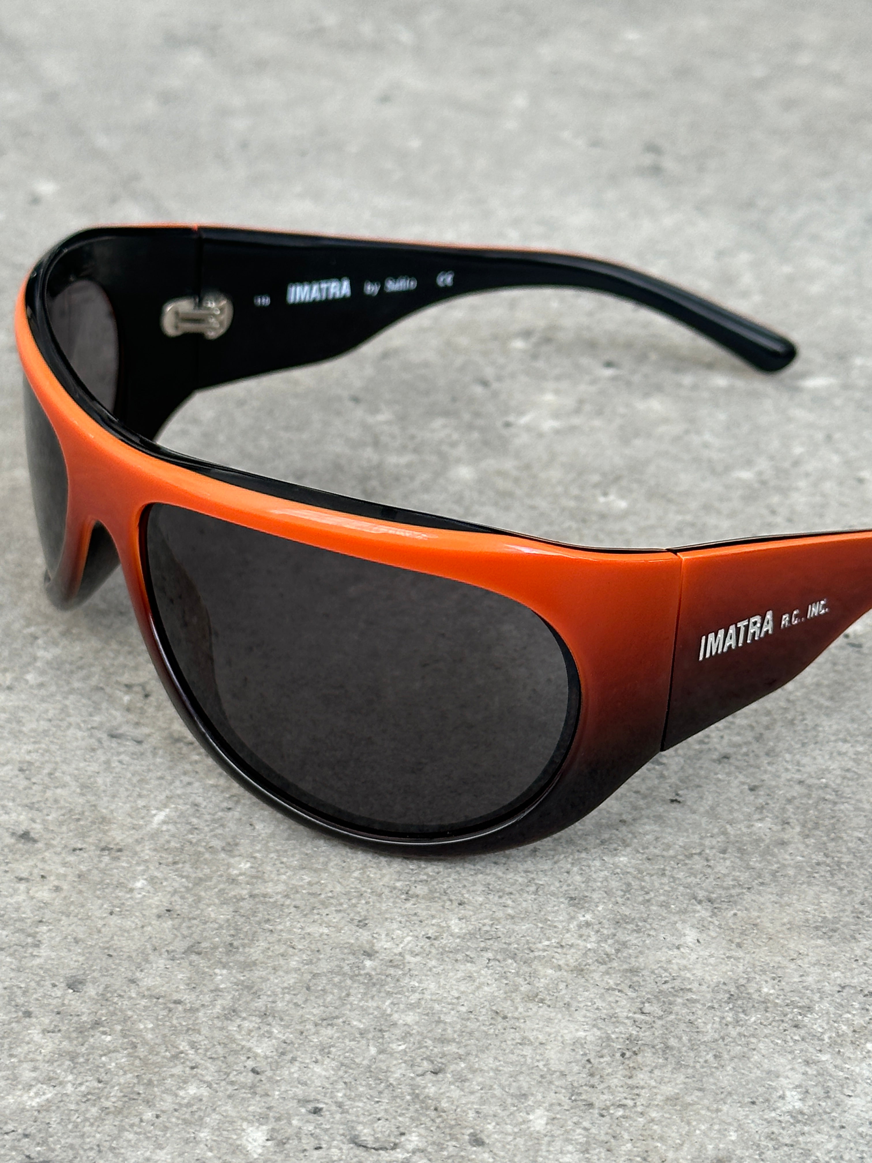 Vintage 2000s Shield Wrap Logo Sunglasses