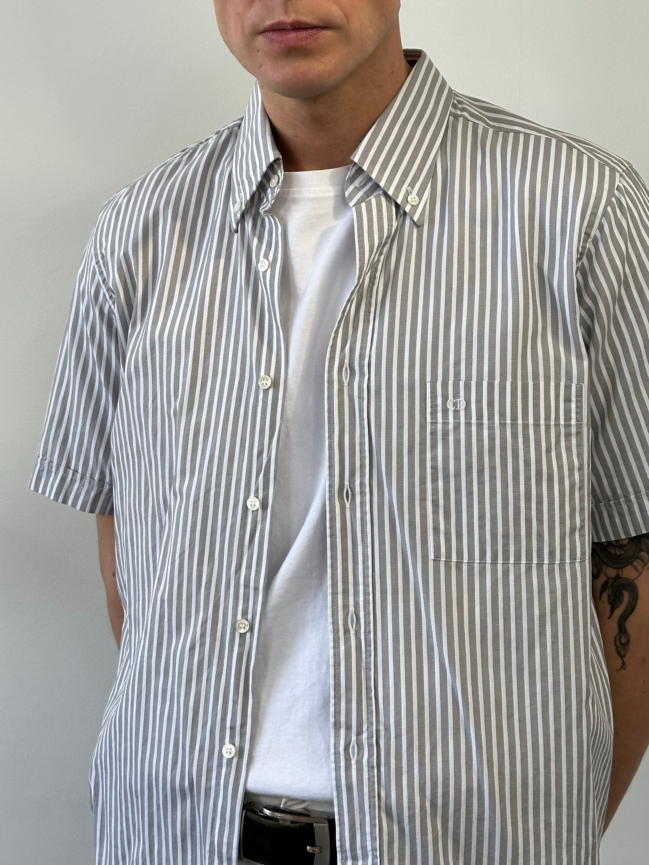 Christian Dior 1990s Pure Cotton Striped Shirt - M