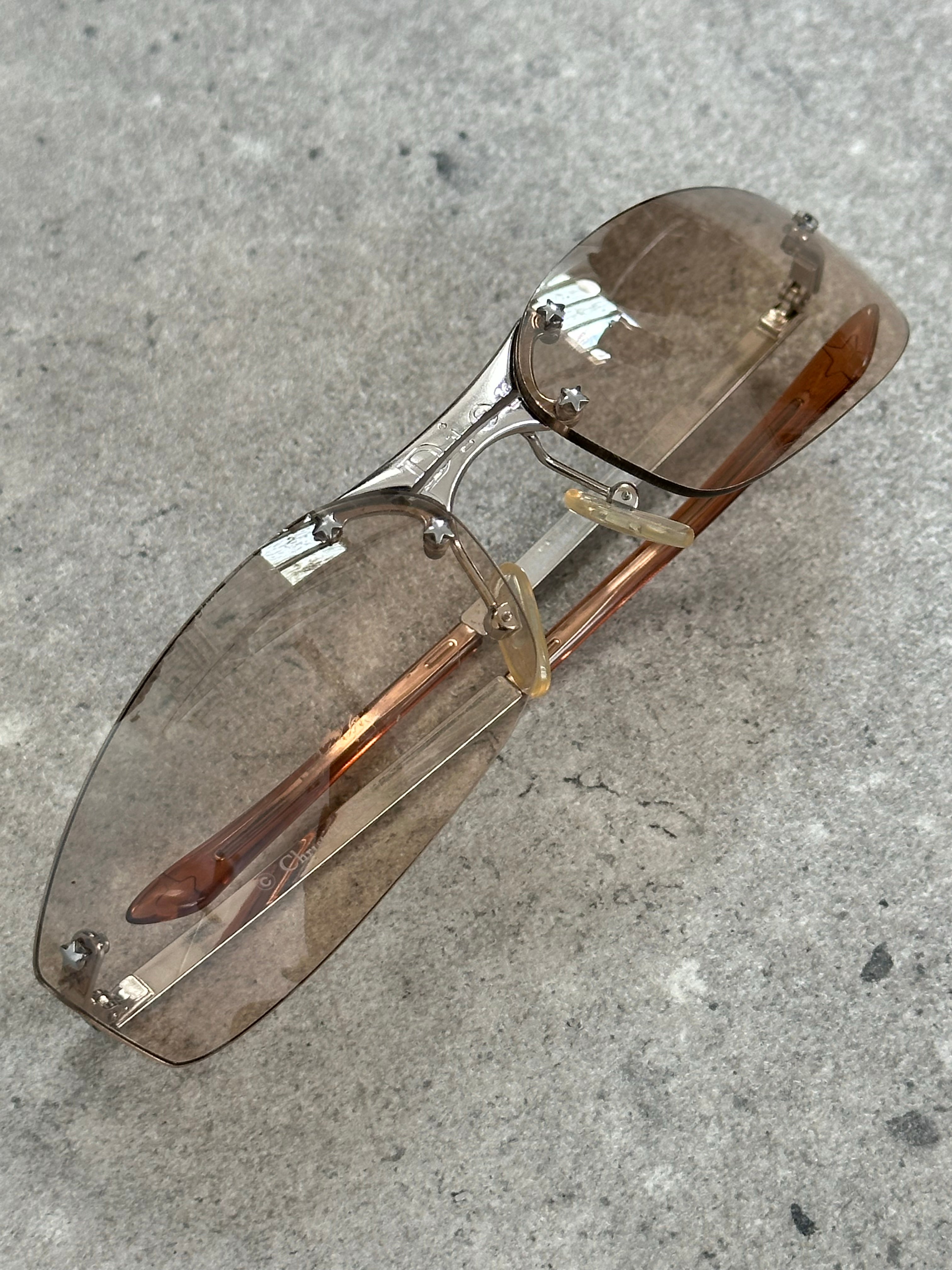 Christian Dior 2000s Minipop Rimless Star Sunglasses