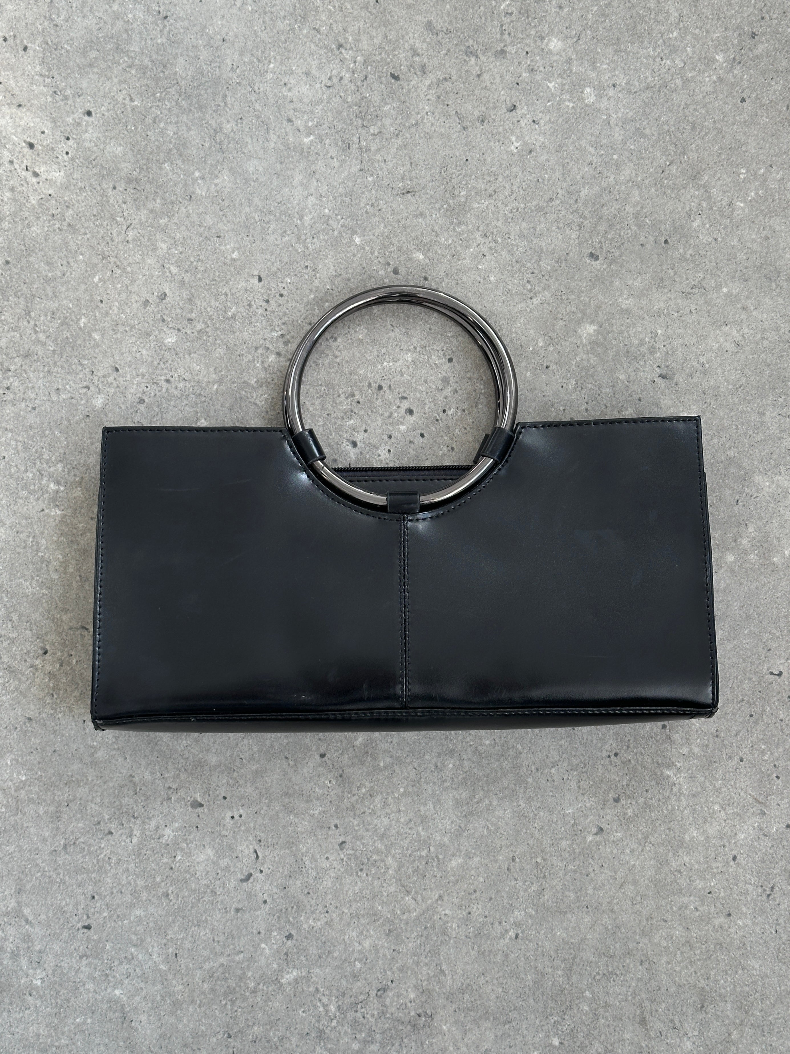 Vintage 2000s Leather Minimal Ring Bag