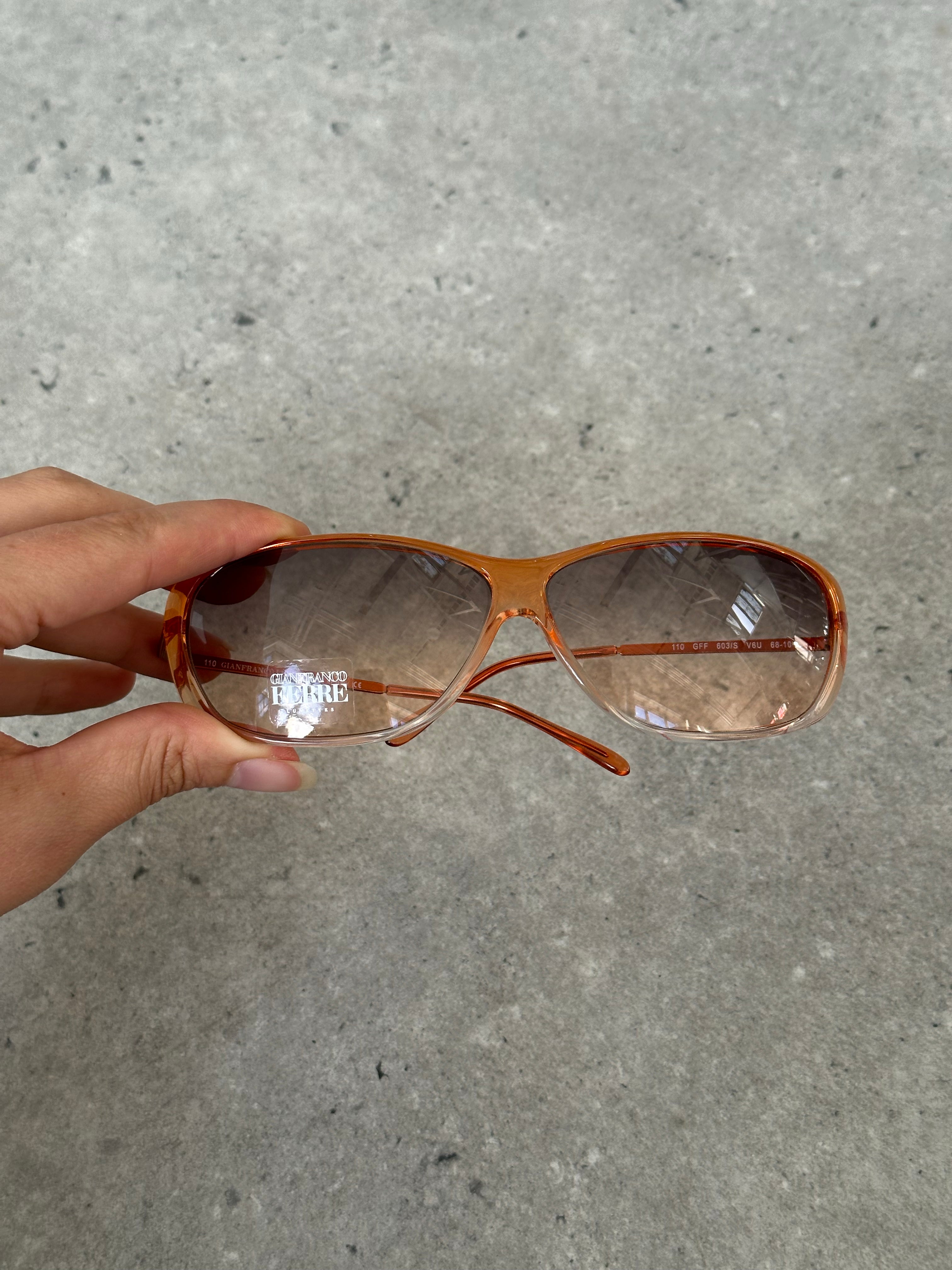Gianfranco Ferre 1990s Gradient Shield Sunglasses