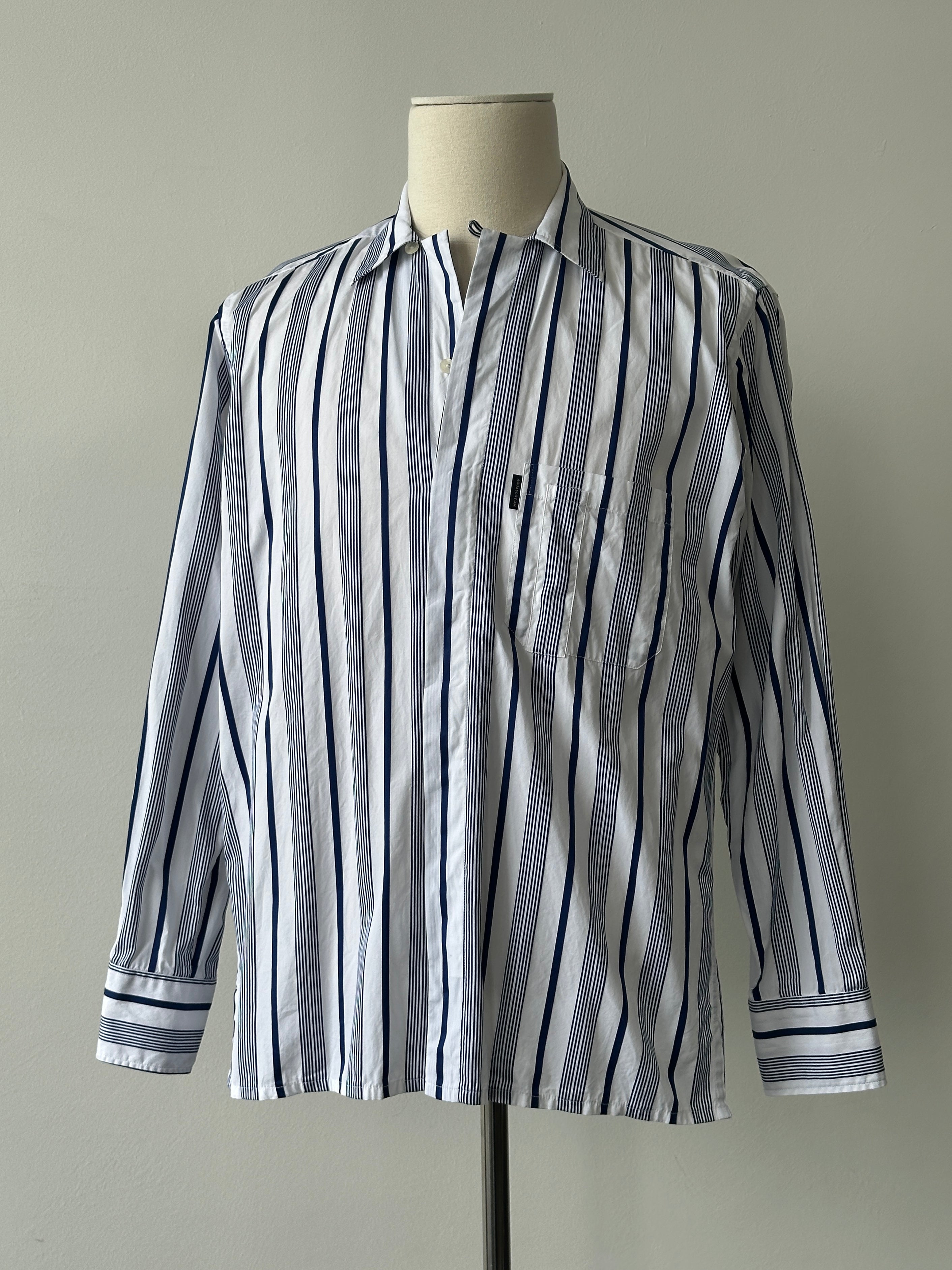 Aquascutum 2000s Cotton Striped Shirt - M