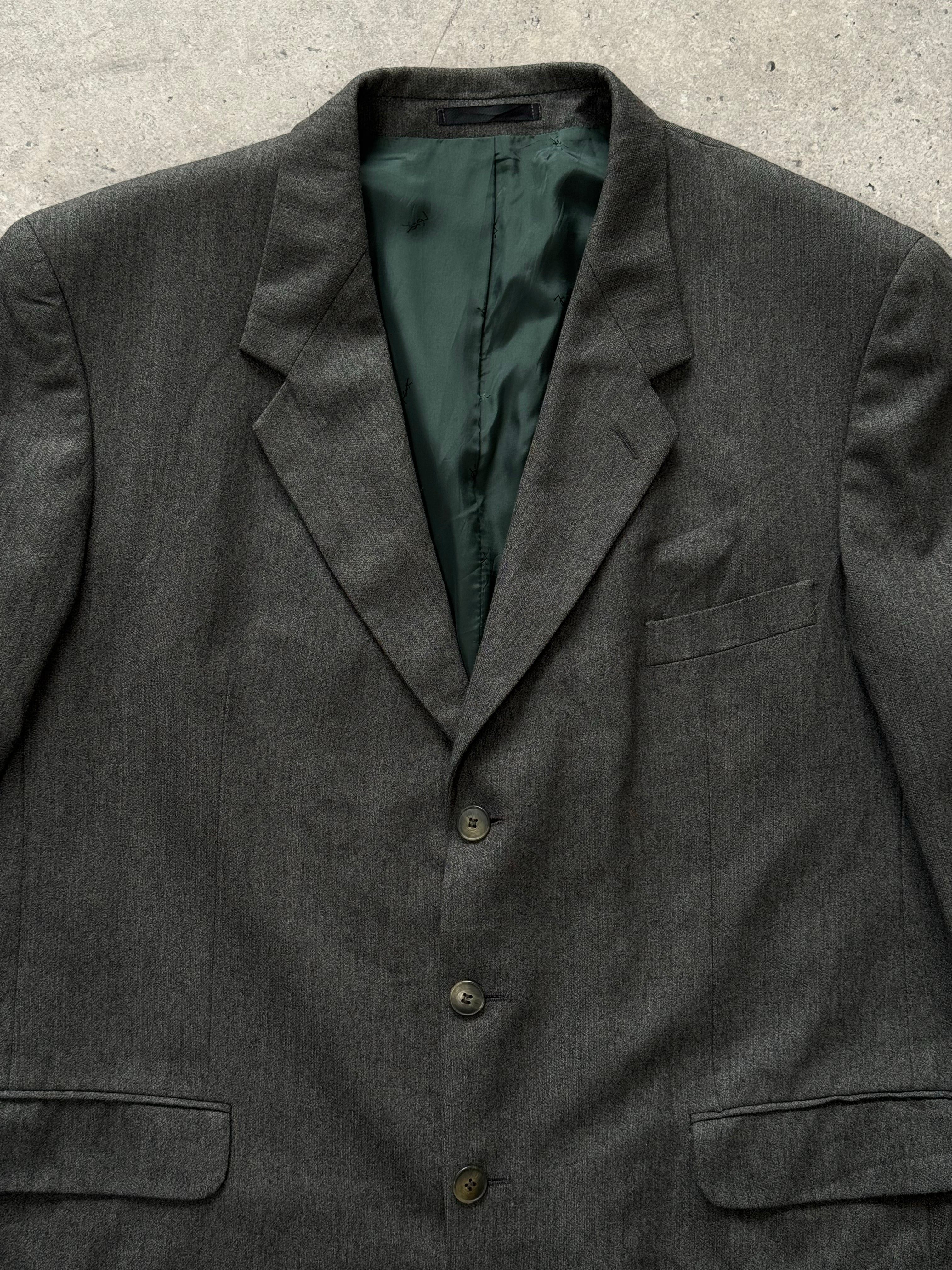Yves Saint Laurent Pour Homme 1990s Pure Wool Single Breasted Blazer - 46R/XL