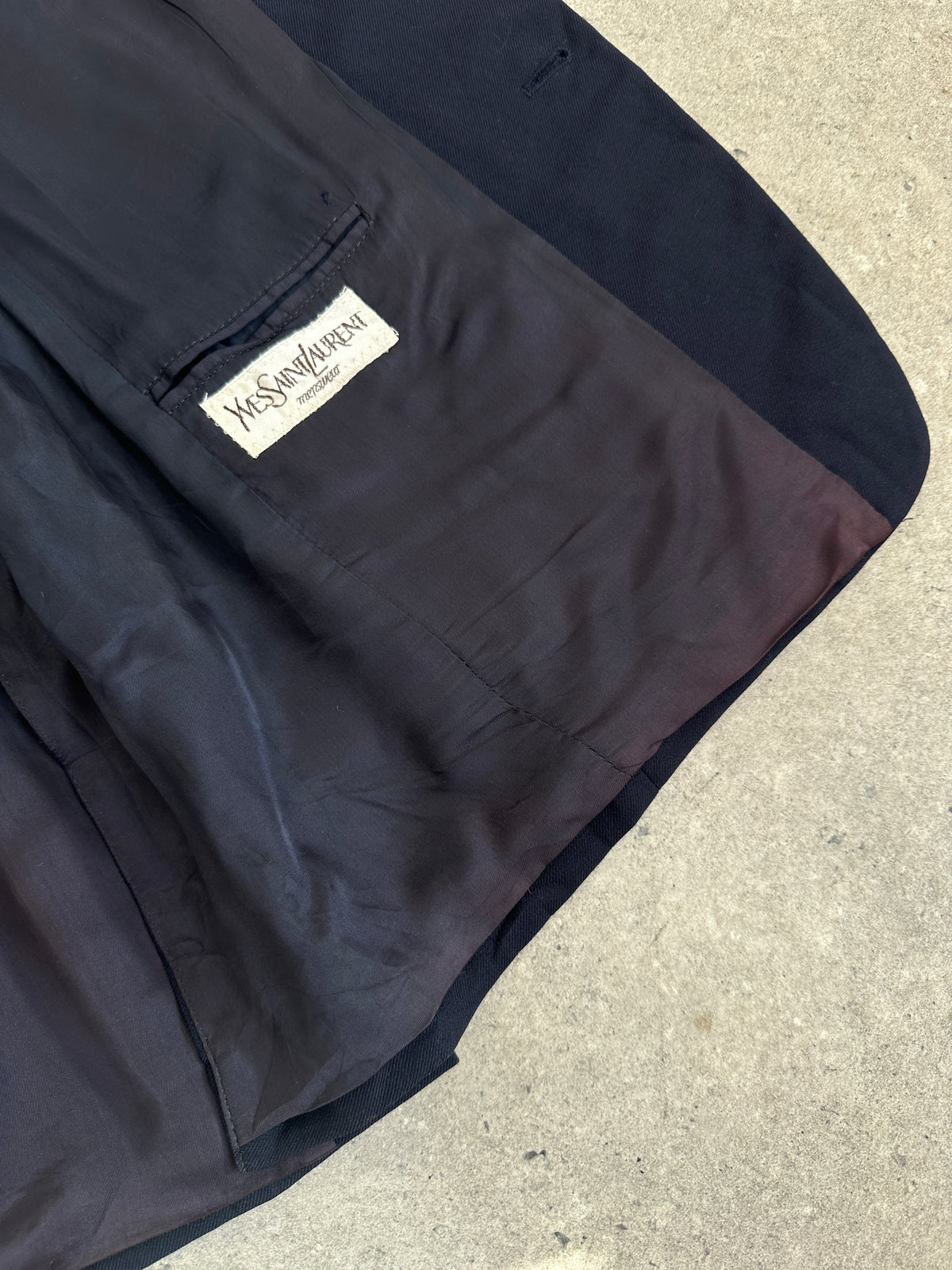 Yves Saint Laurent 1990s Pure Wool Bespoke Button Blazer - M