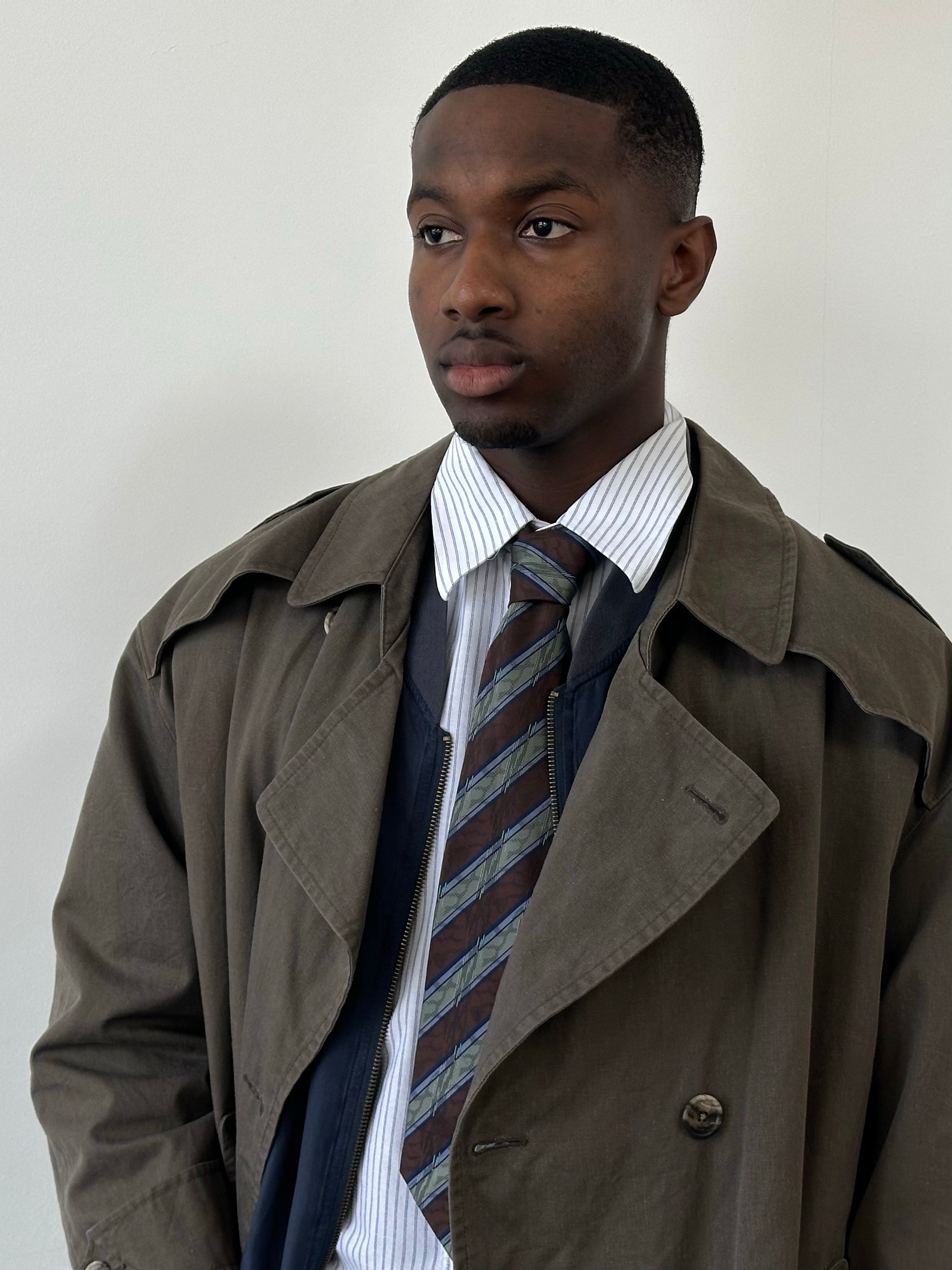 Vintage 1980s Diagonal Striped Tie