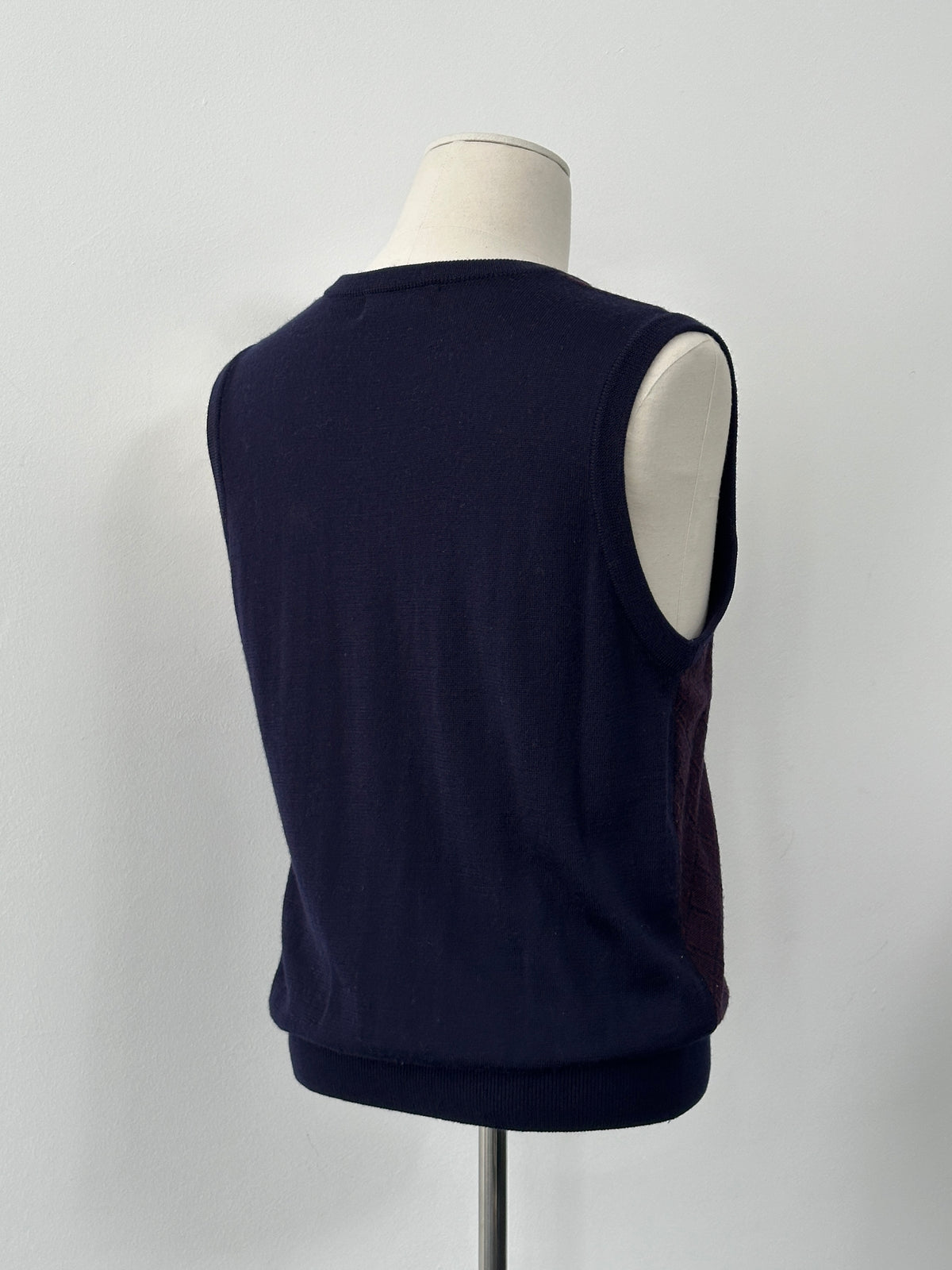 Yves Saint Laurent 1990s Wool Sleeveless V Neck Jumper - M