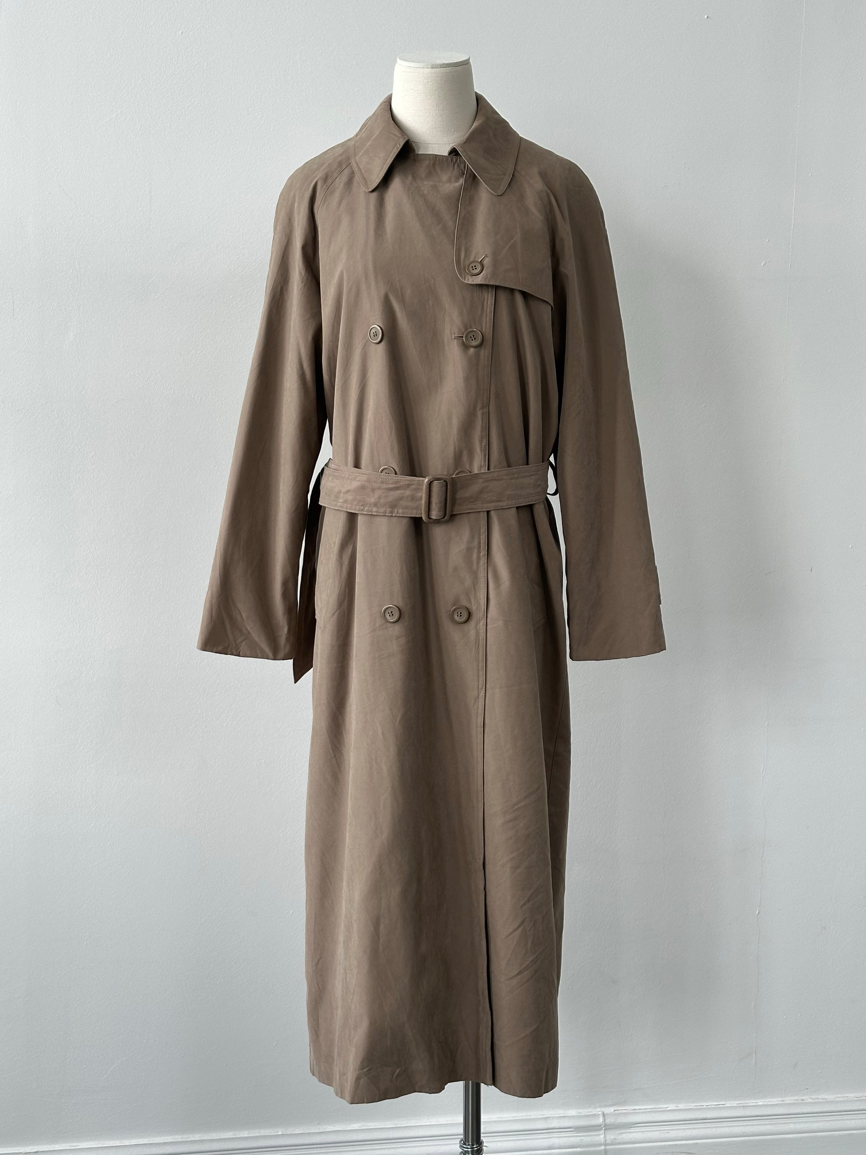 London Fog 1990s Double Breasted Belted Trench Coat - S