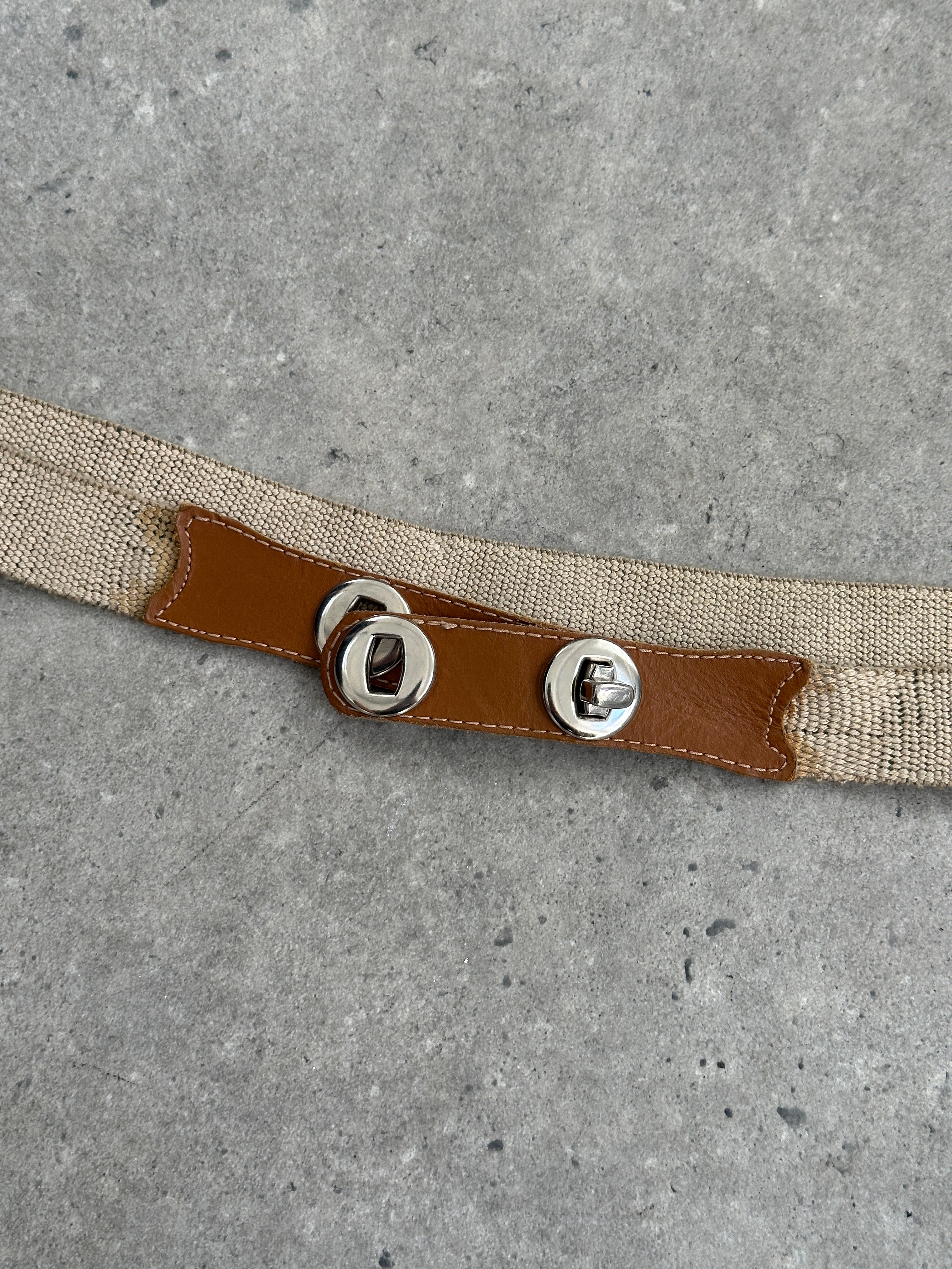 Vintage 2000s Canvas Leather Belt - W32-38