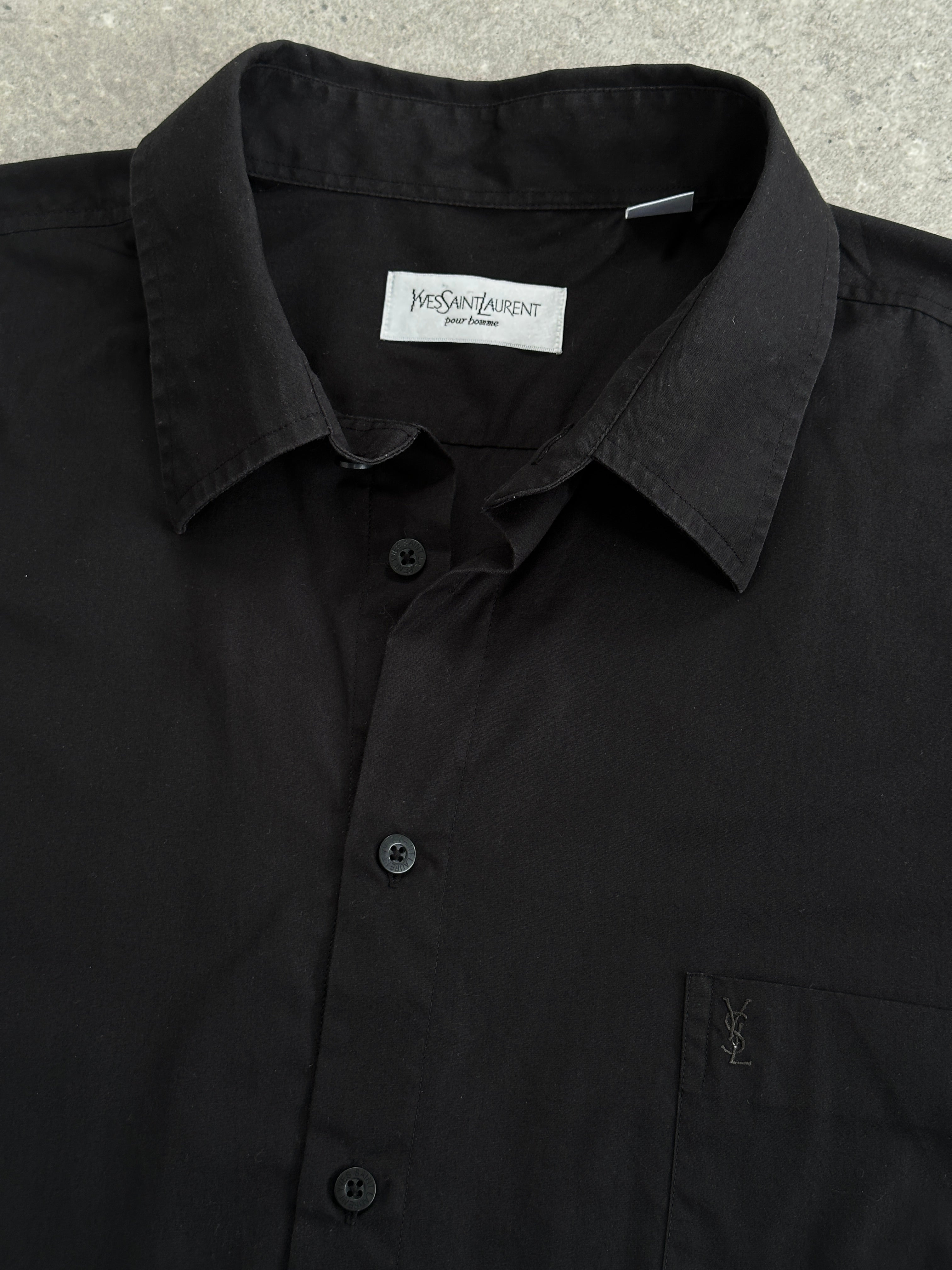 Yves Saint Laurent Pour Homme 2000s Cotton Short Sleeve Shirt - XXL