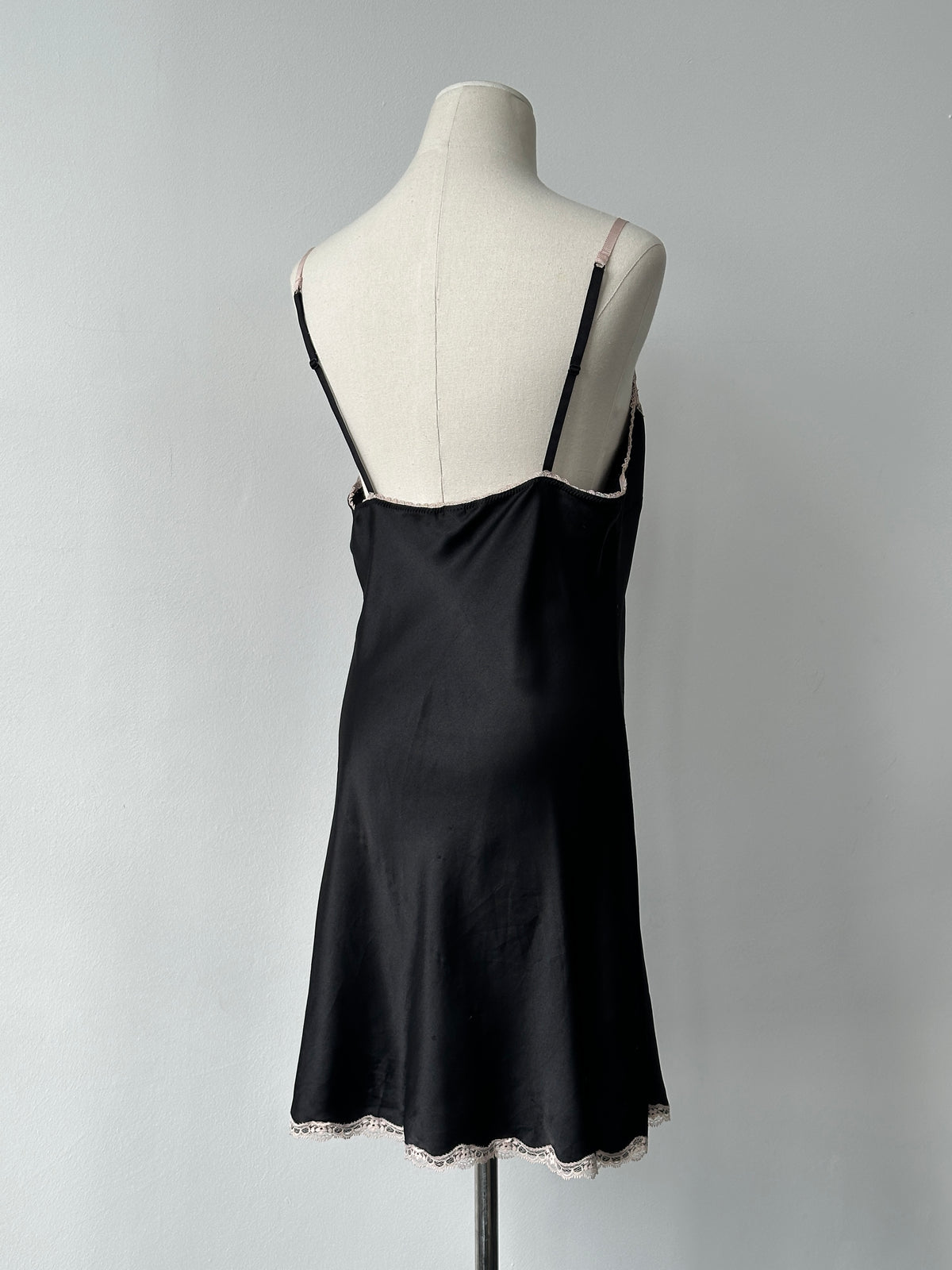Victoria's Secret 2000s Satin Lace Mini Slip Dress - L