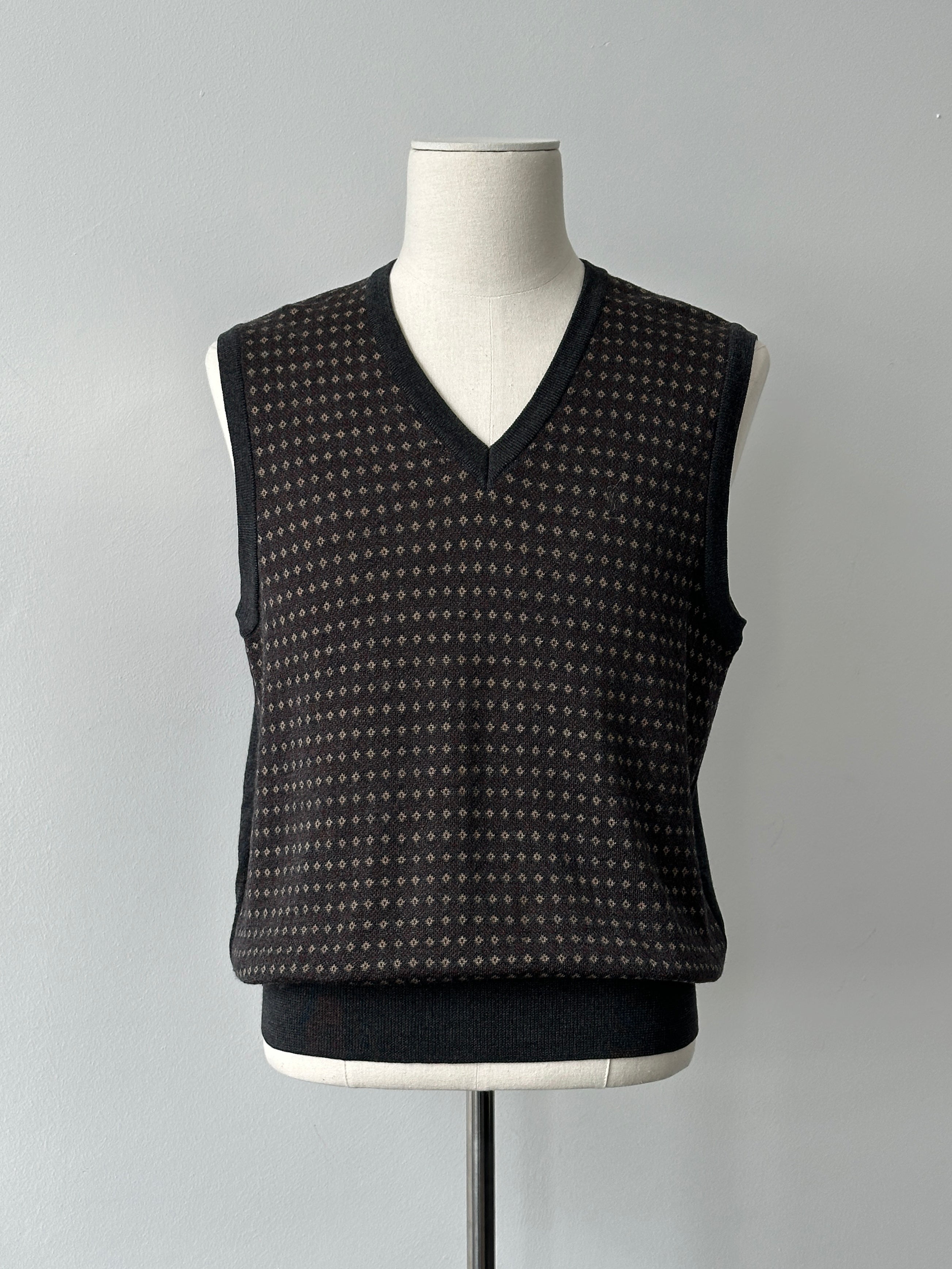 Yves Saint Laurent 1990s Wool Sleeveless V Neck Jumper - M