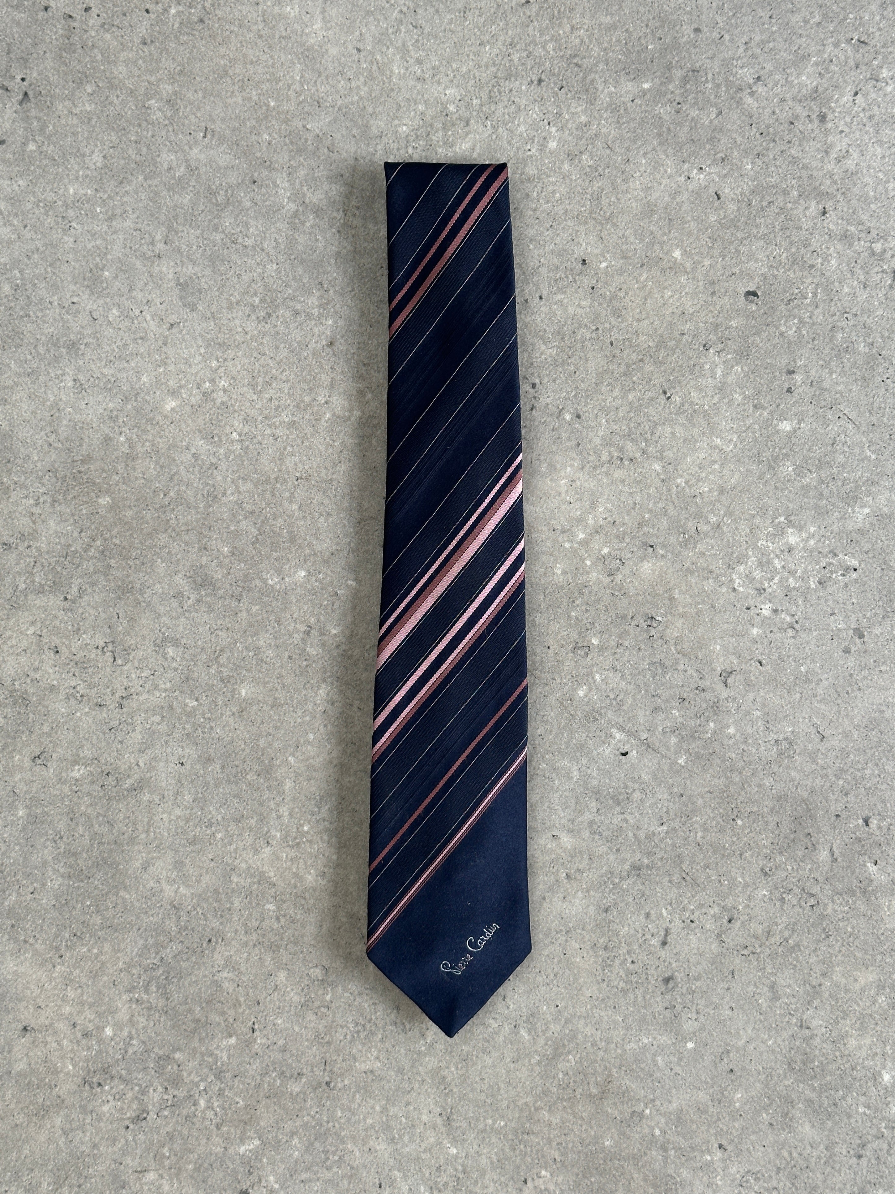 Pierre Cardin Paris 1990s Striped Tie