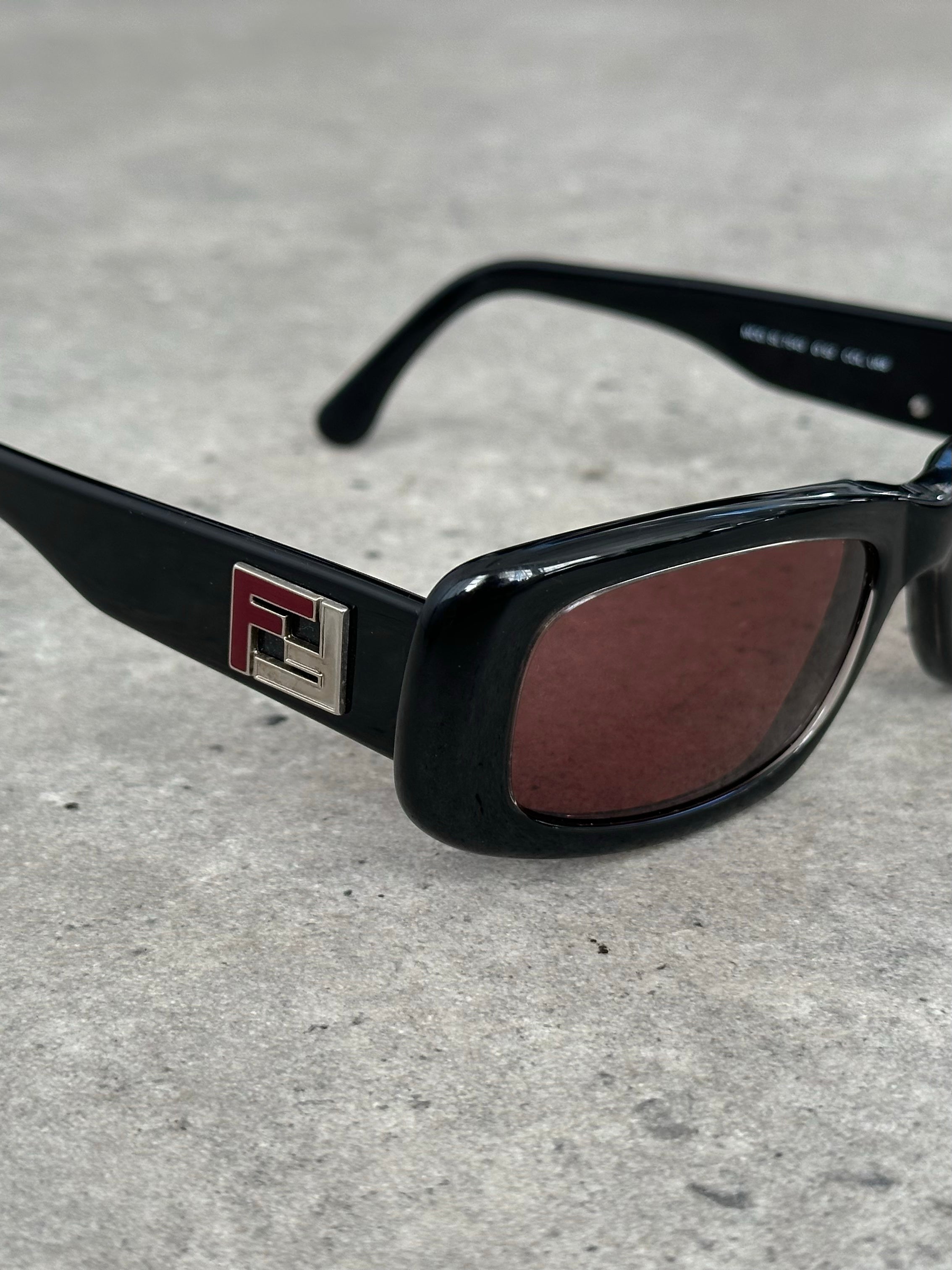 Fendi 1990s Logo Rectangle Sunglasses