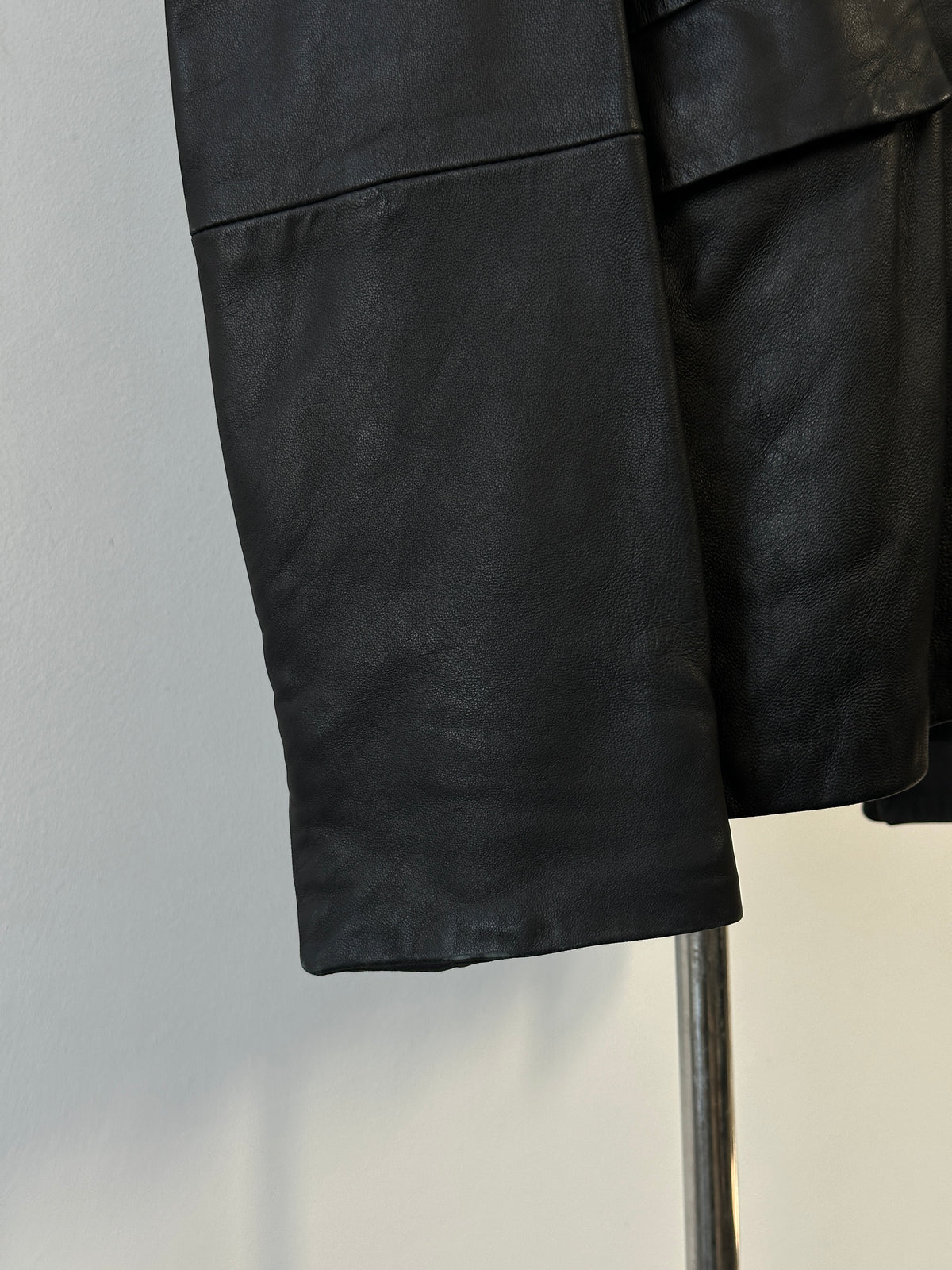 Emporio Armani 1990s Fitted Lamb Leather Jacket - S