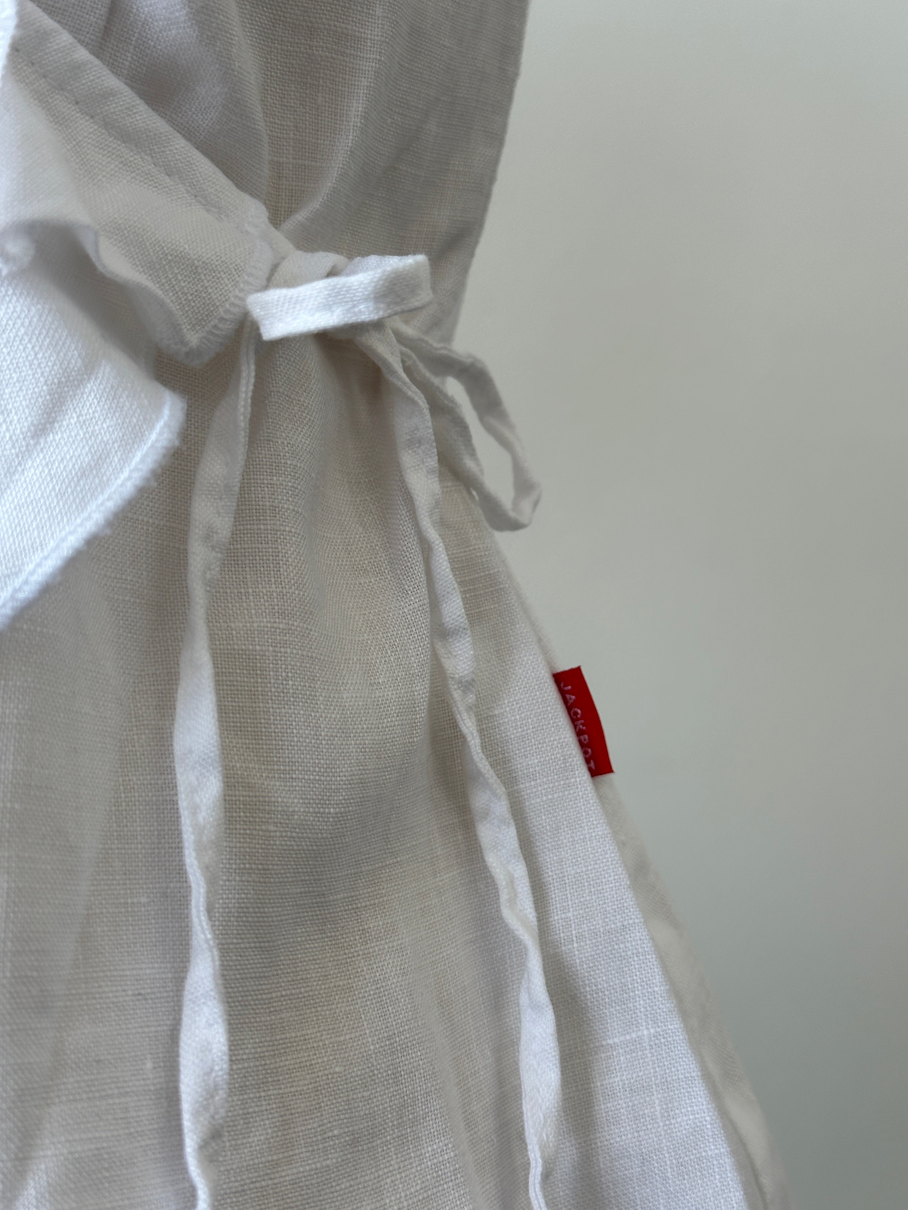 Vintage 2000s Pure Linen Wrap Top - xs