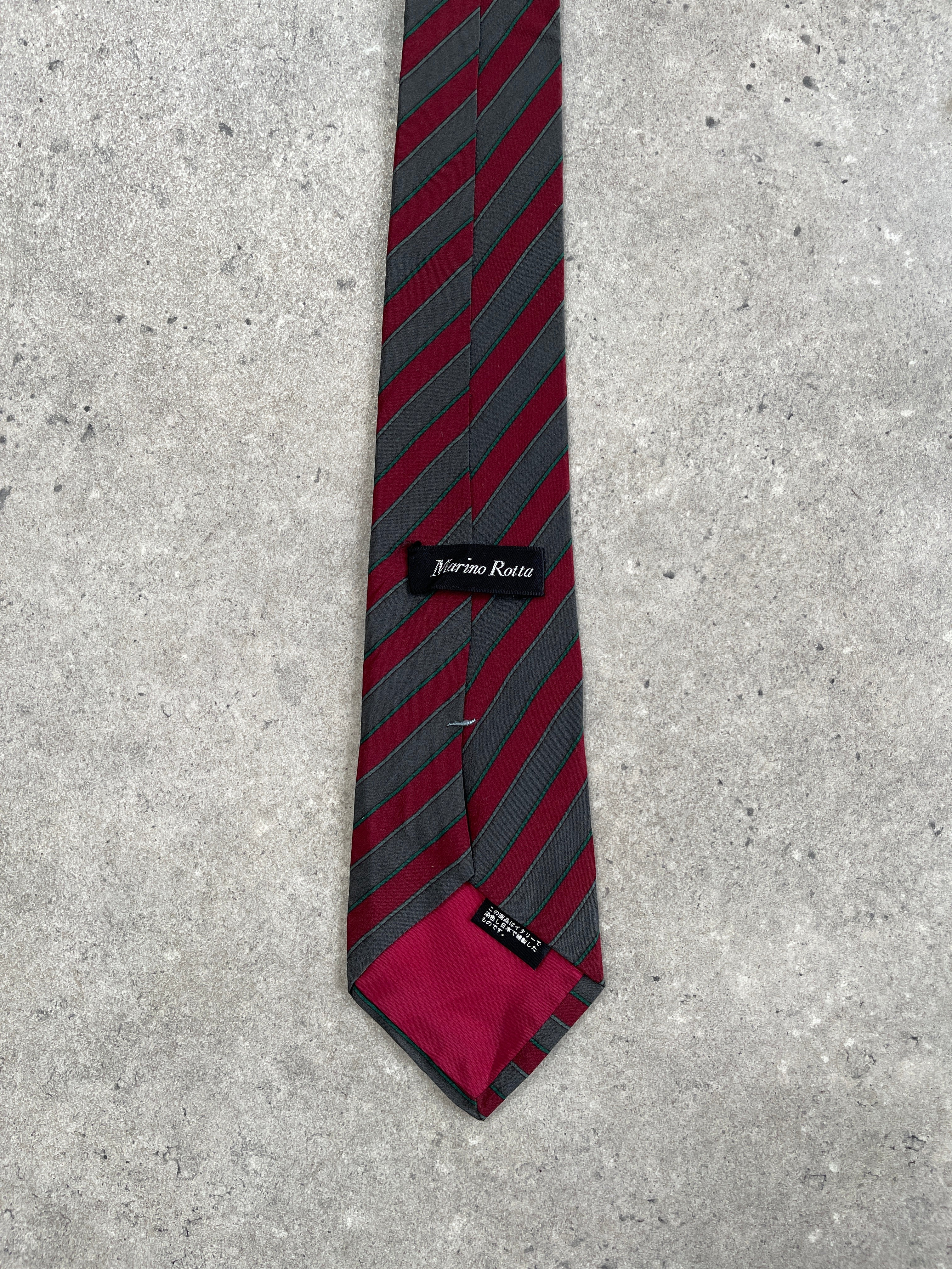 Japanese Vintage 1990s Pure Silk Striped Tie