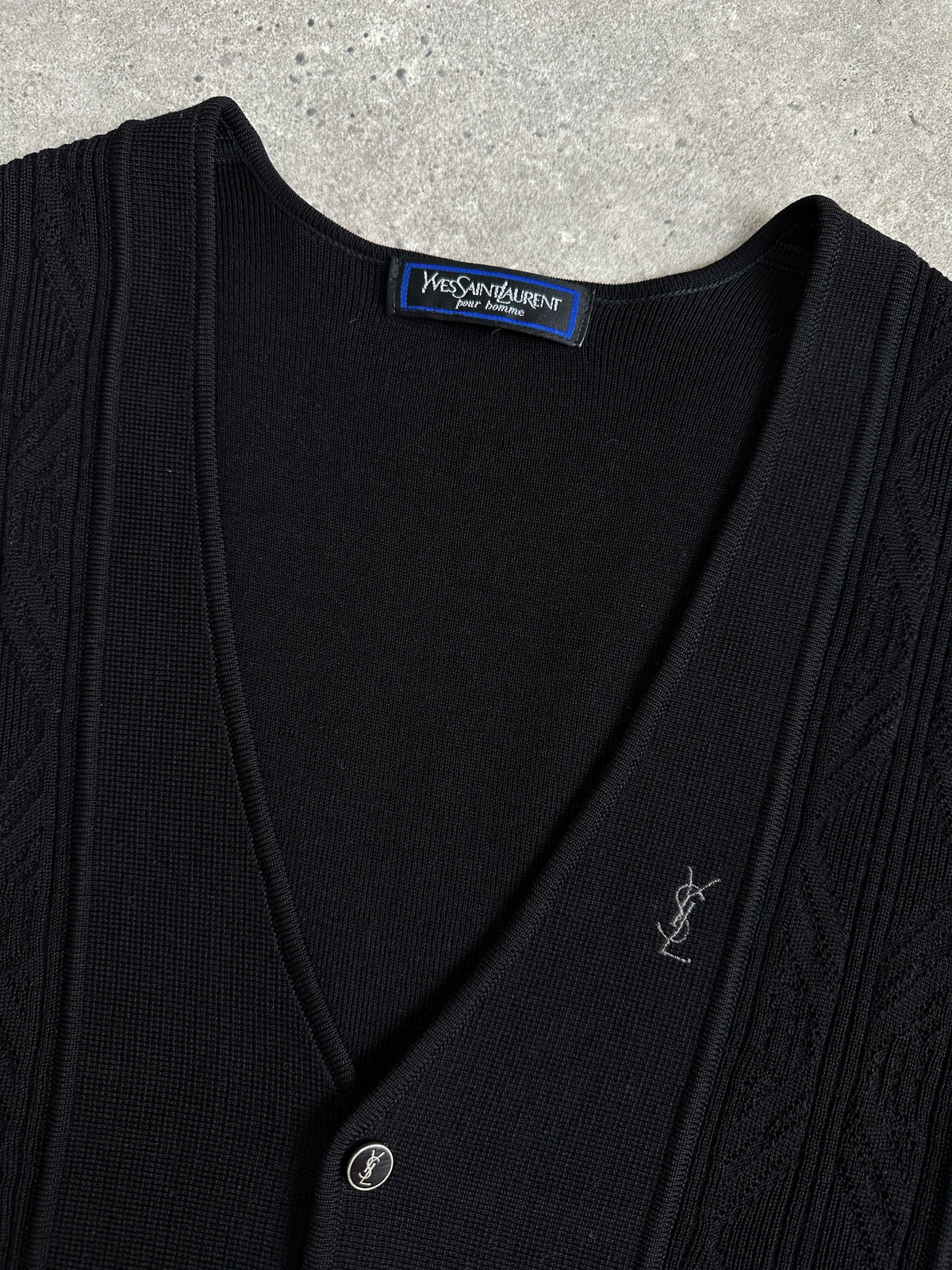 Yves Saint Laurent 1990s Pure Wool Bespoke Button Waistcoat - M
