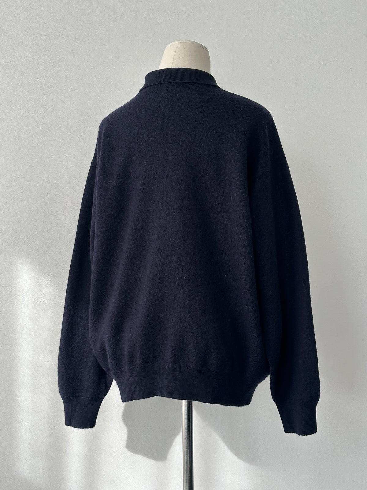 Burberry London 1990s Pure Wool Boxy Polo Jumper - M-L