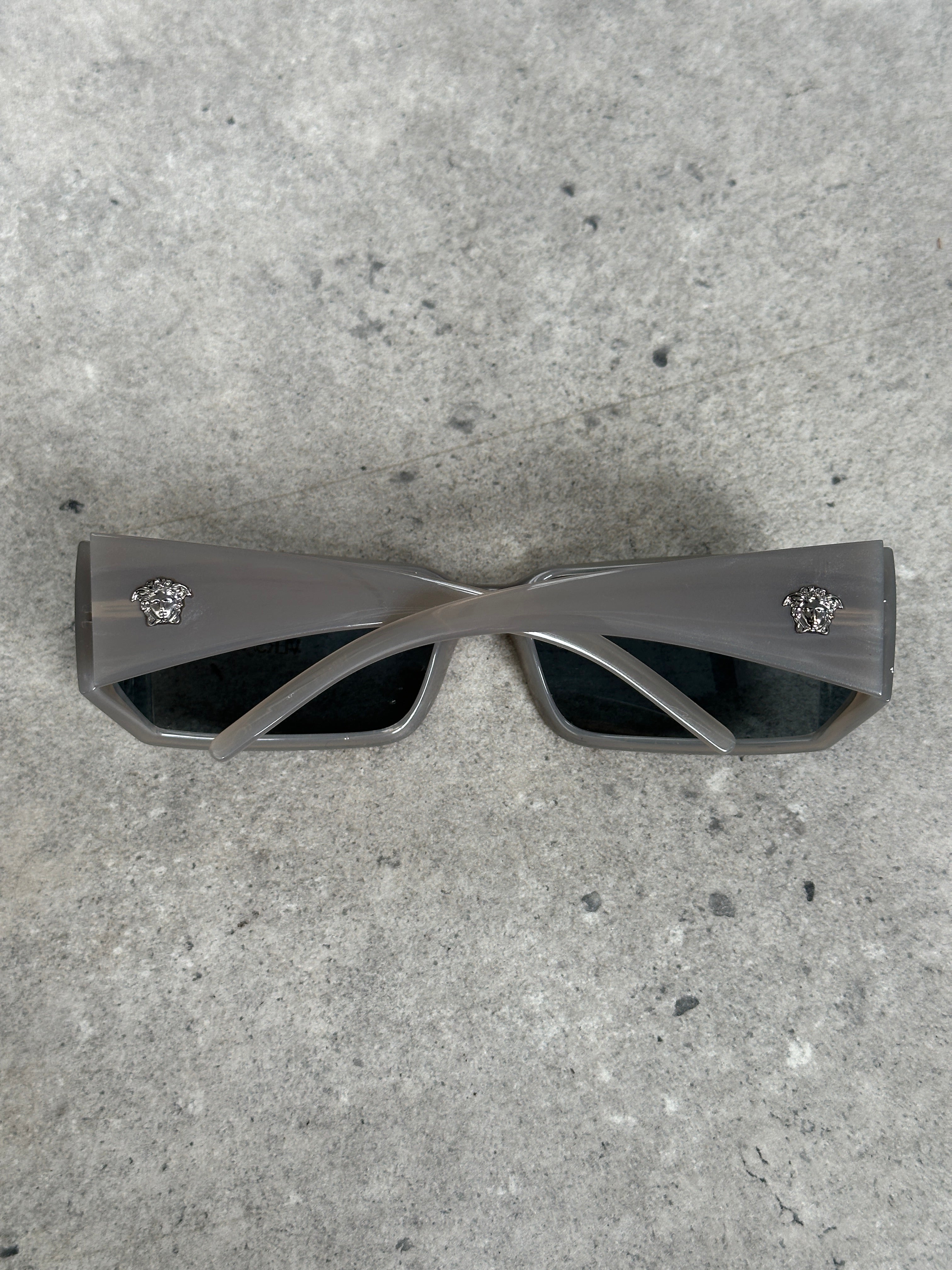 Versace 2000s Recangular Medusa Logo Sunglasses