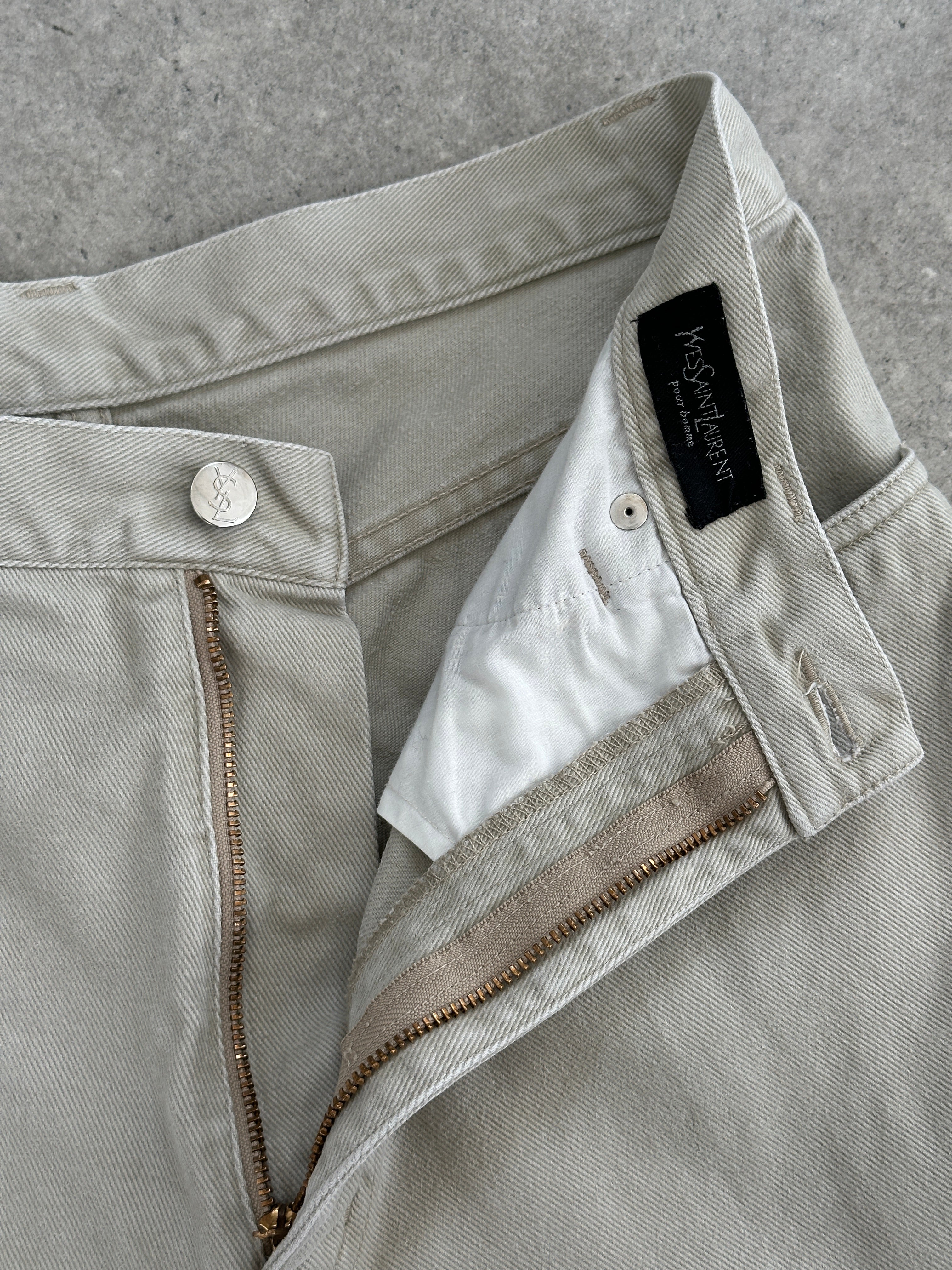 Yves Saint Laurent Pour Homme 1990s Denim Straight Leg Jeans - W30