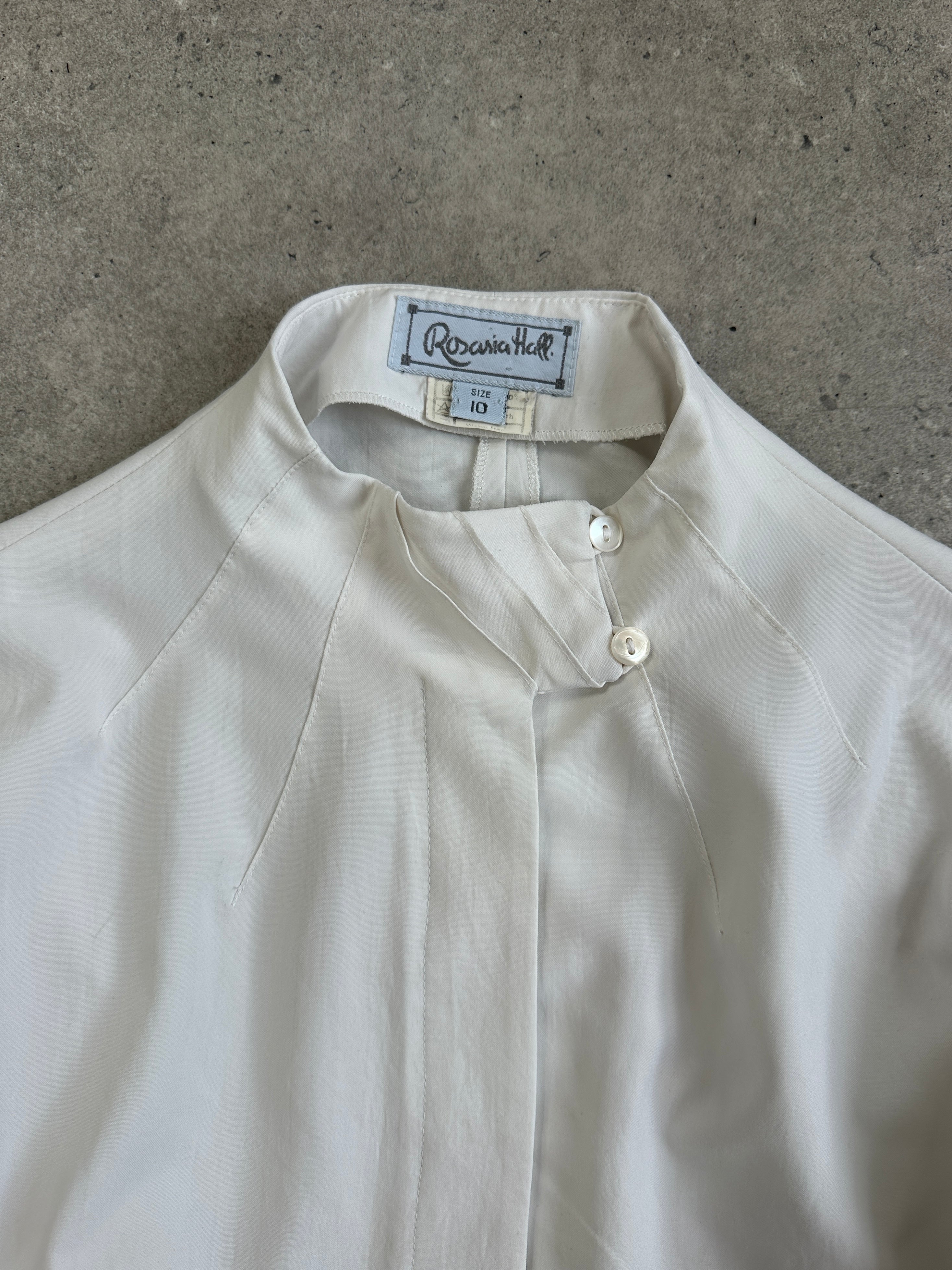 Vintage 1990s High Neck Minimal Shirt - S-M