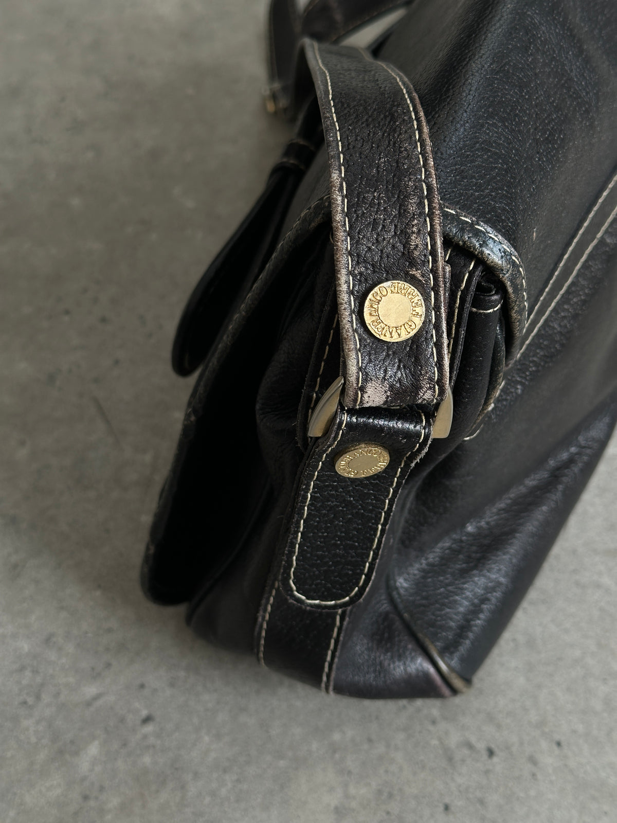 Gianfranco Ferre 1990s Leather Crossbody Bag