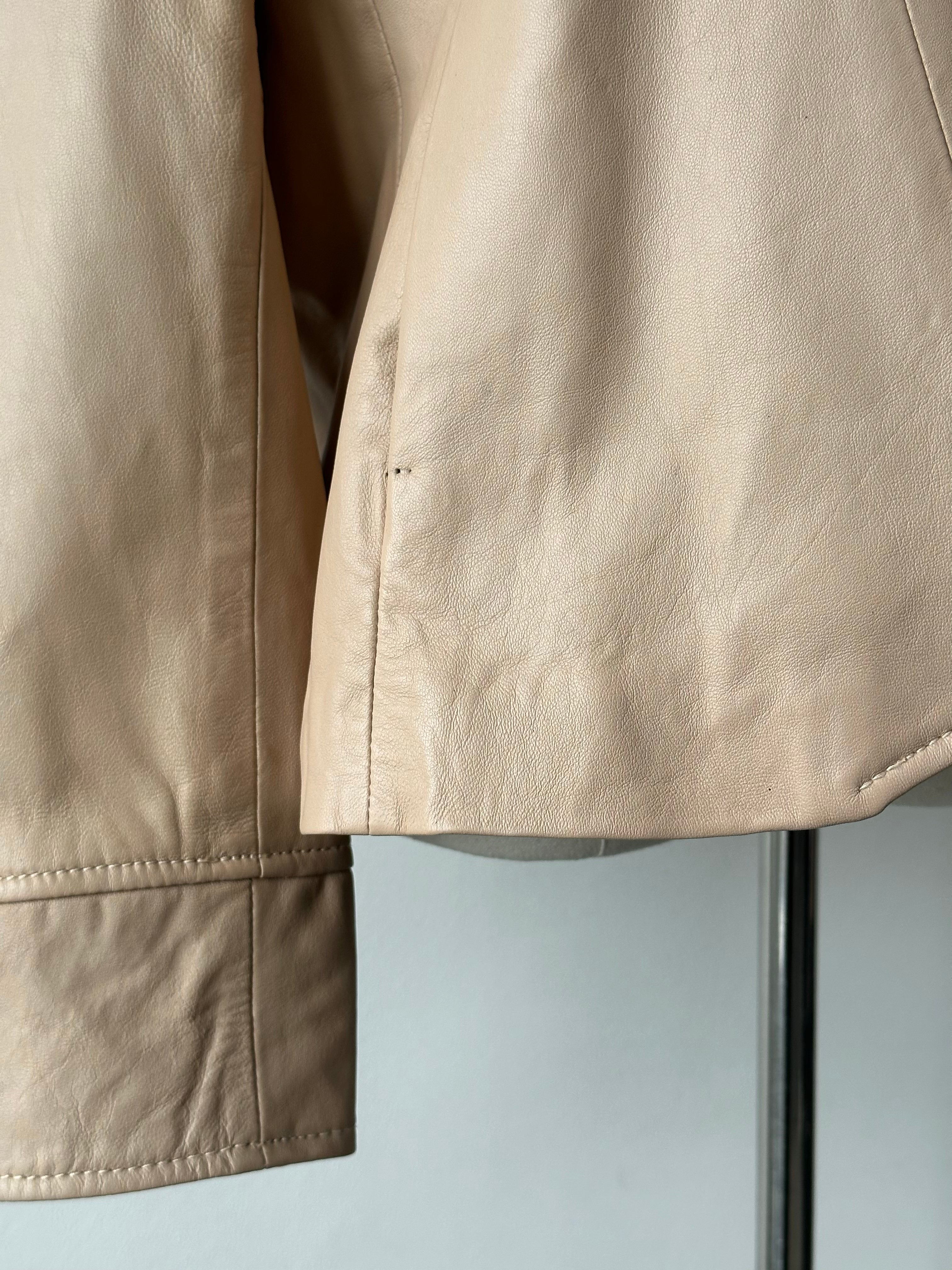British Vintage 1990s Asymmetric Leather Jacket - M