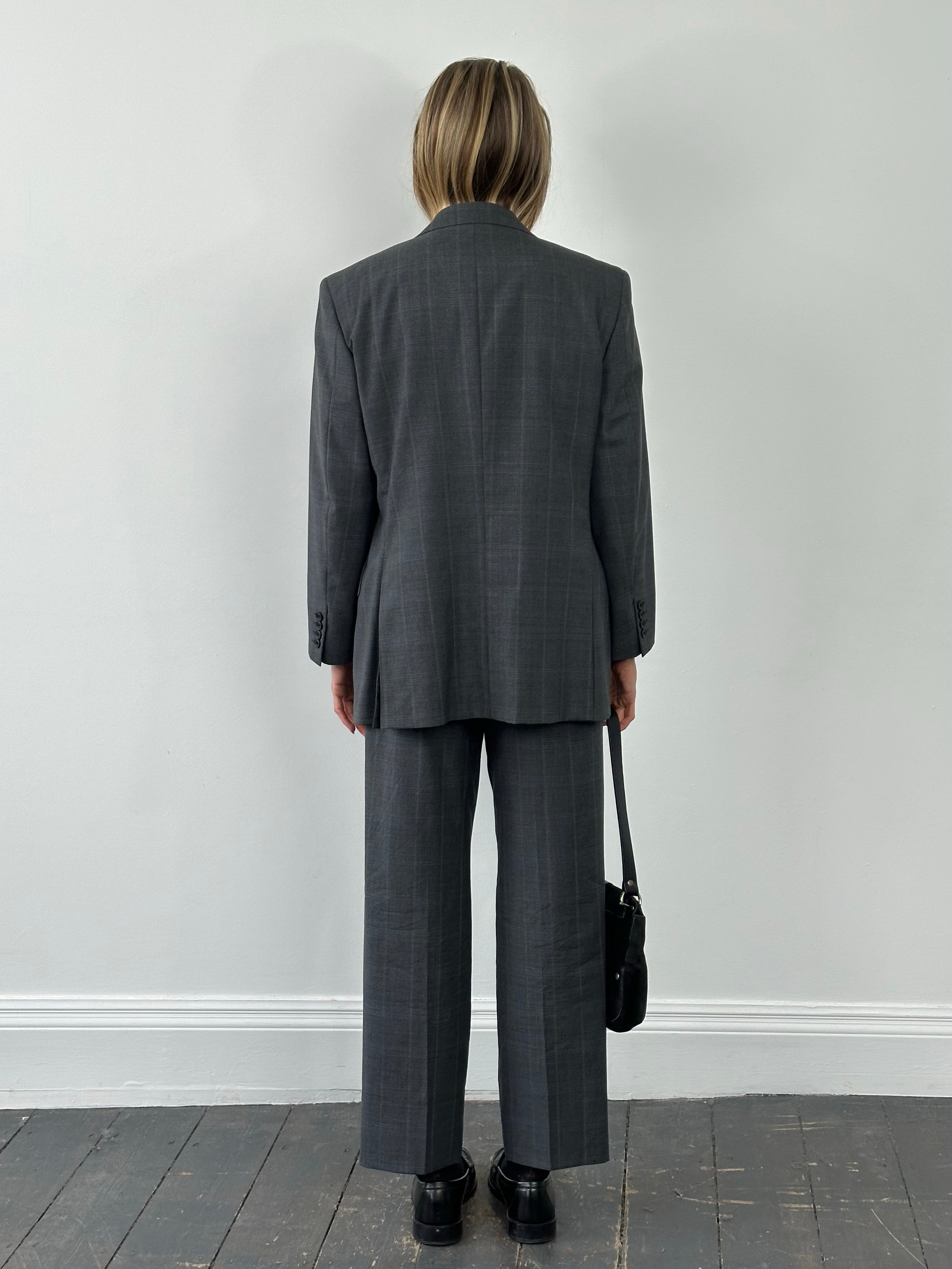 Burberry London 1990s Check Pure Wool Single Breasted Suit - 38S/S