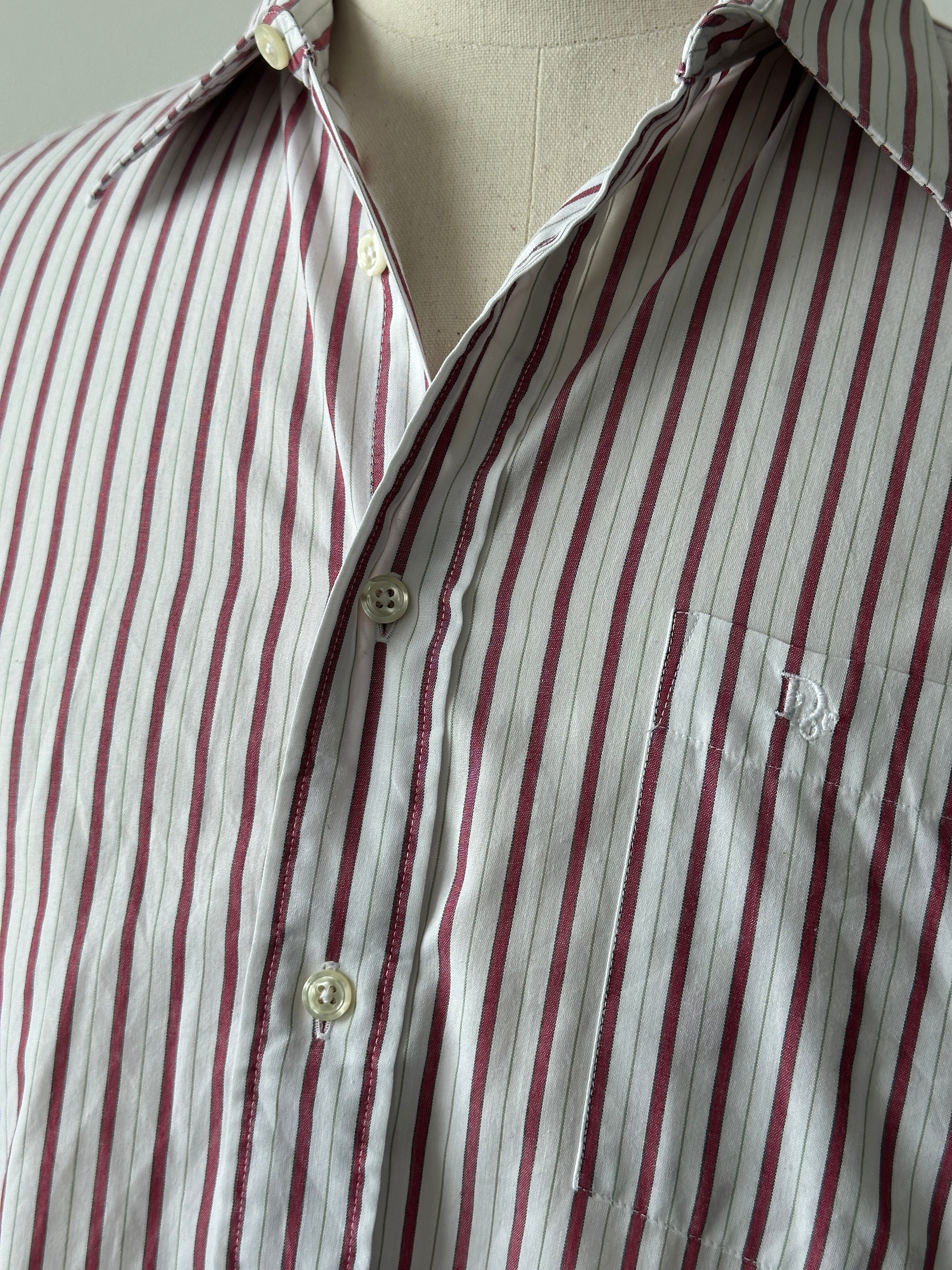 Christian Dior Monsieur 1990s Pure Cotton Striped Shirt - L-XL