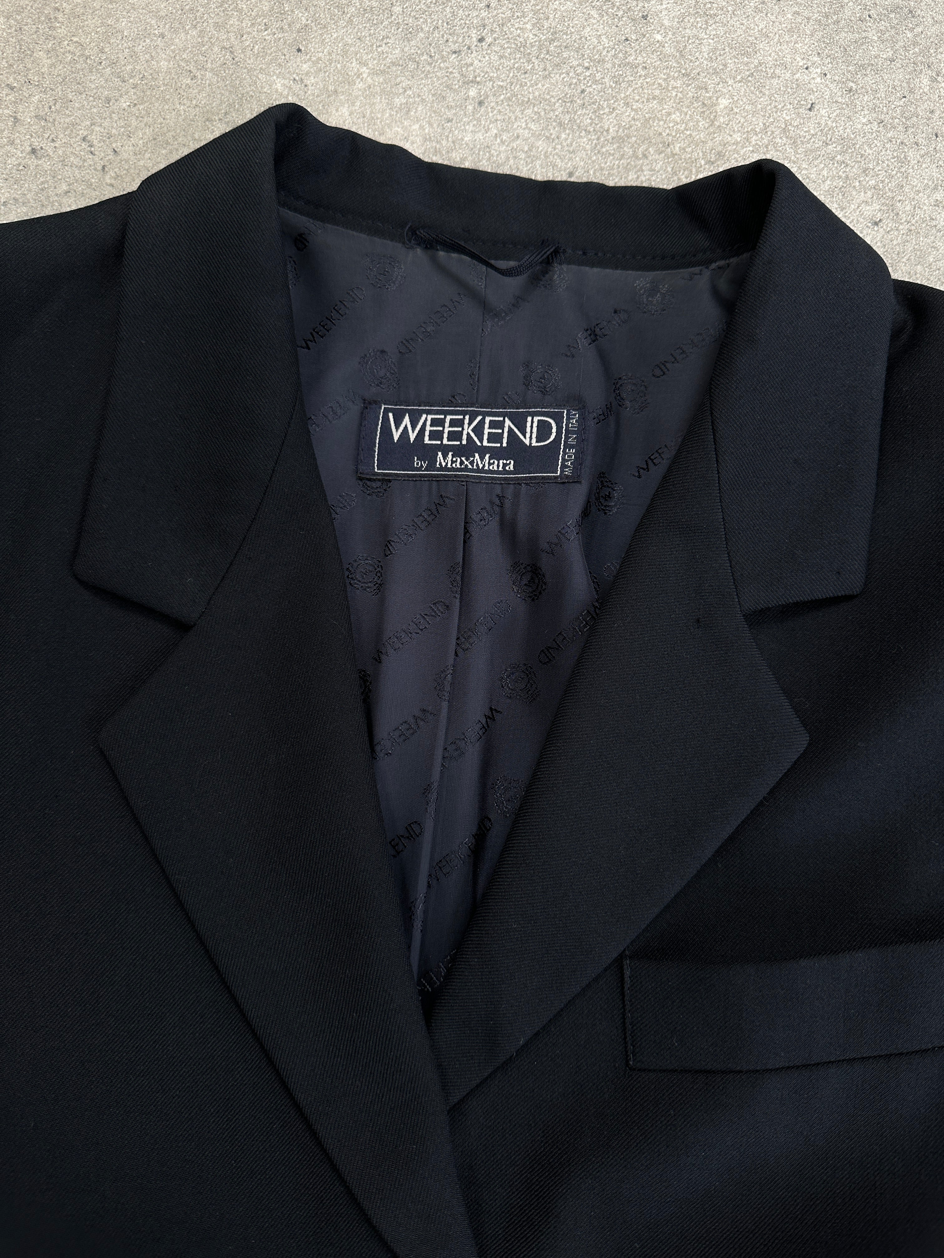 Max Mara Weekend 1990s Virgin Wool Bespoke Button Jacket - S
