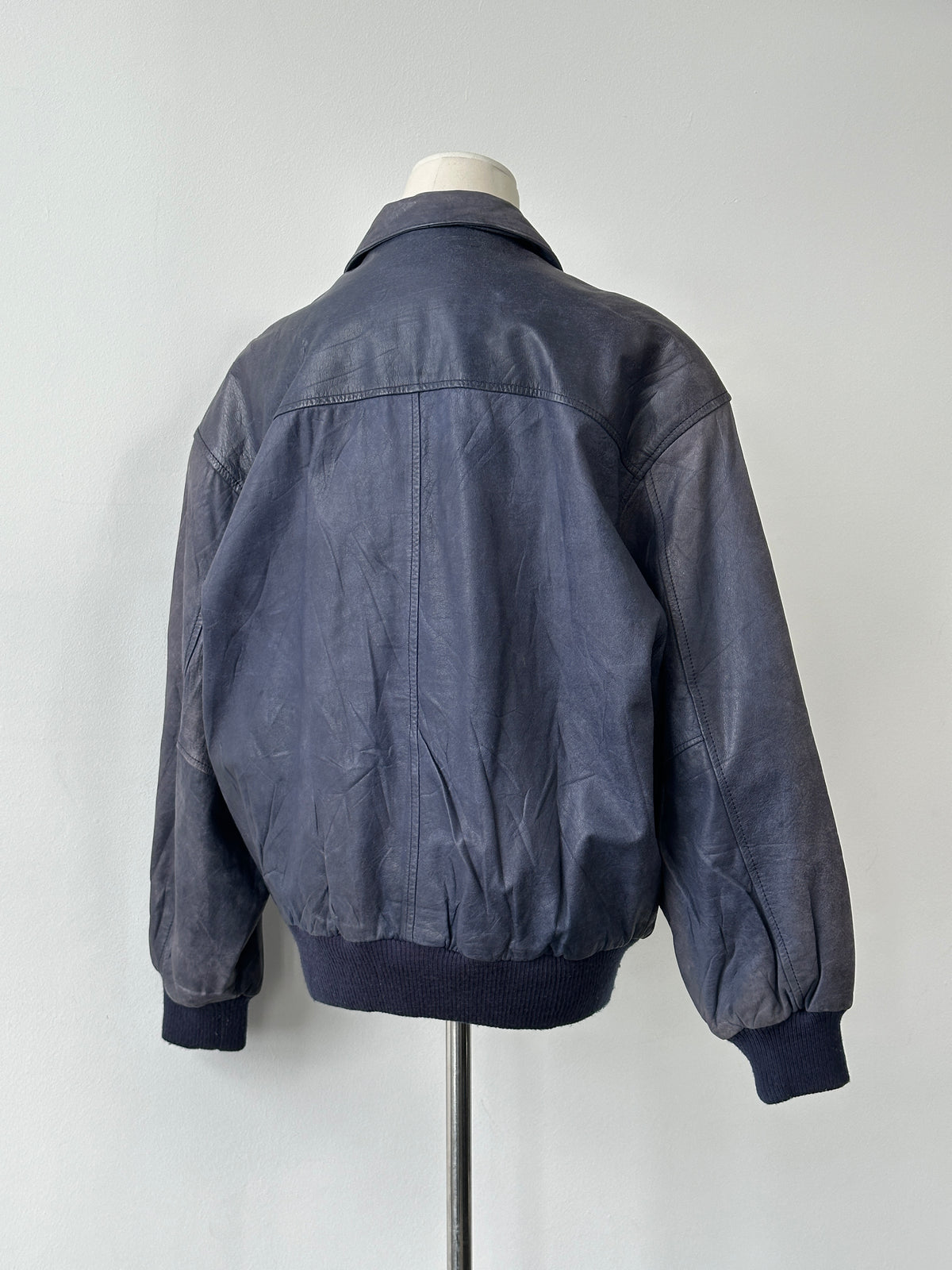 Vintage 1990s Bomber Leather Jacket - M