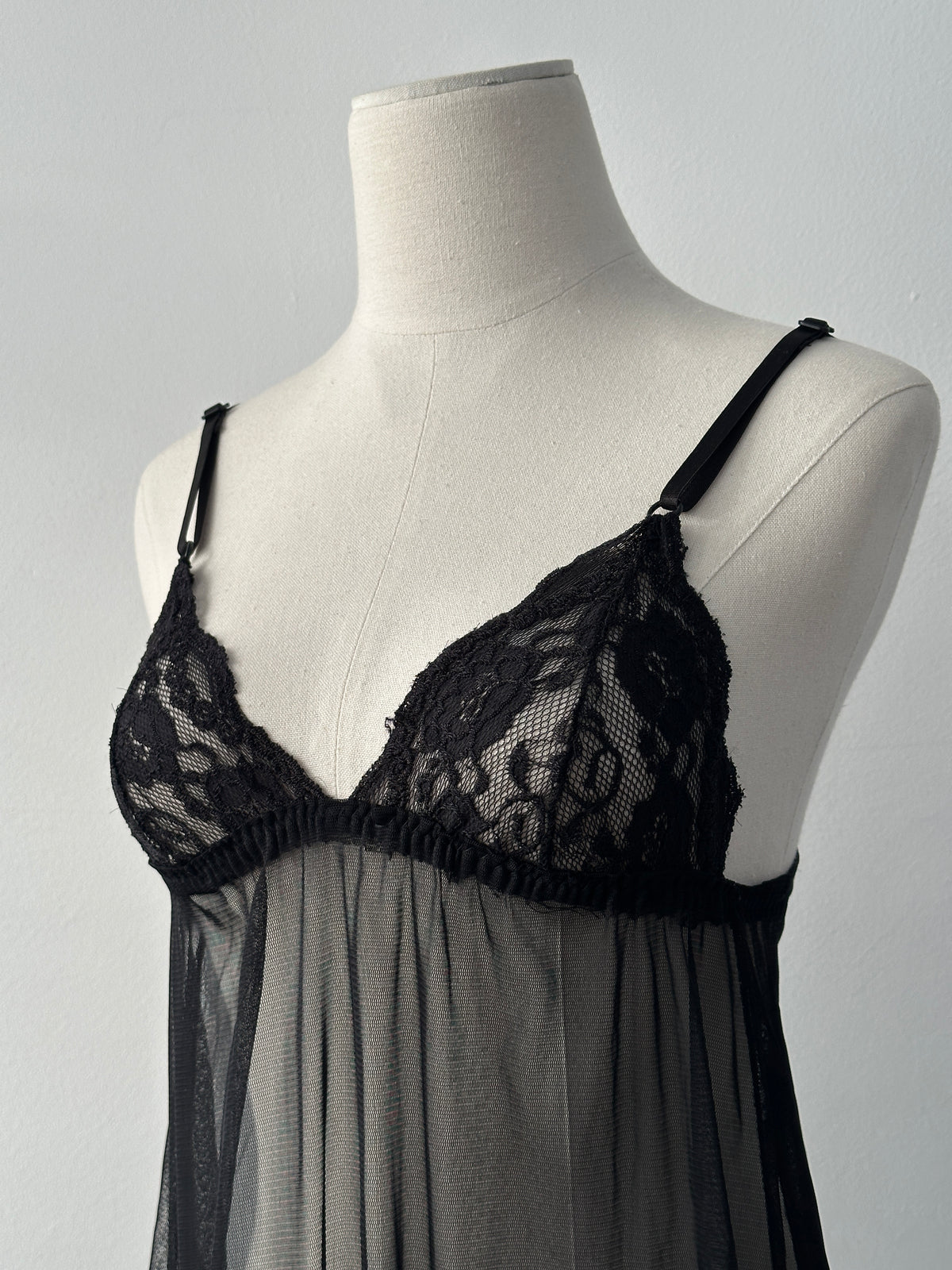 Vintage 2000s Sheer Babydoll Sleeveless Top - S