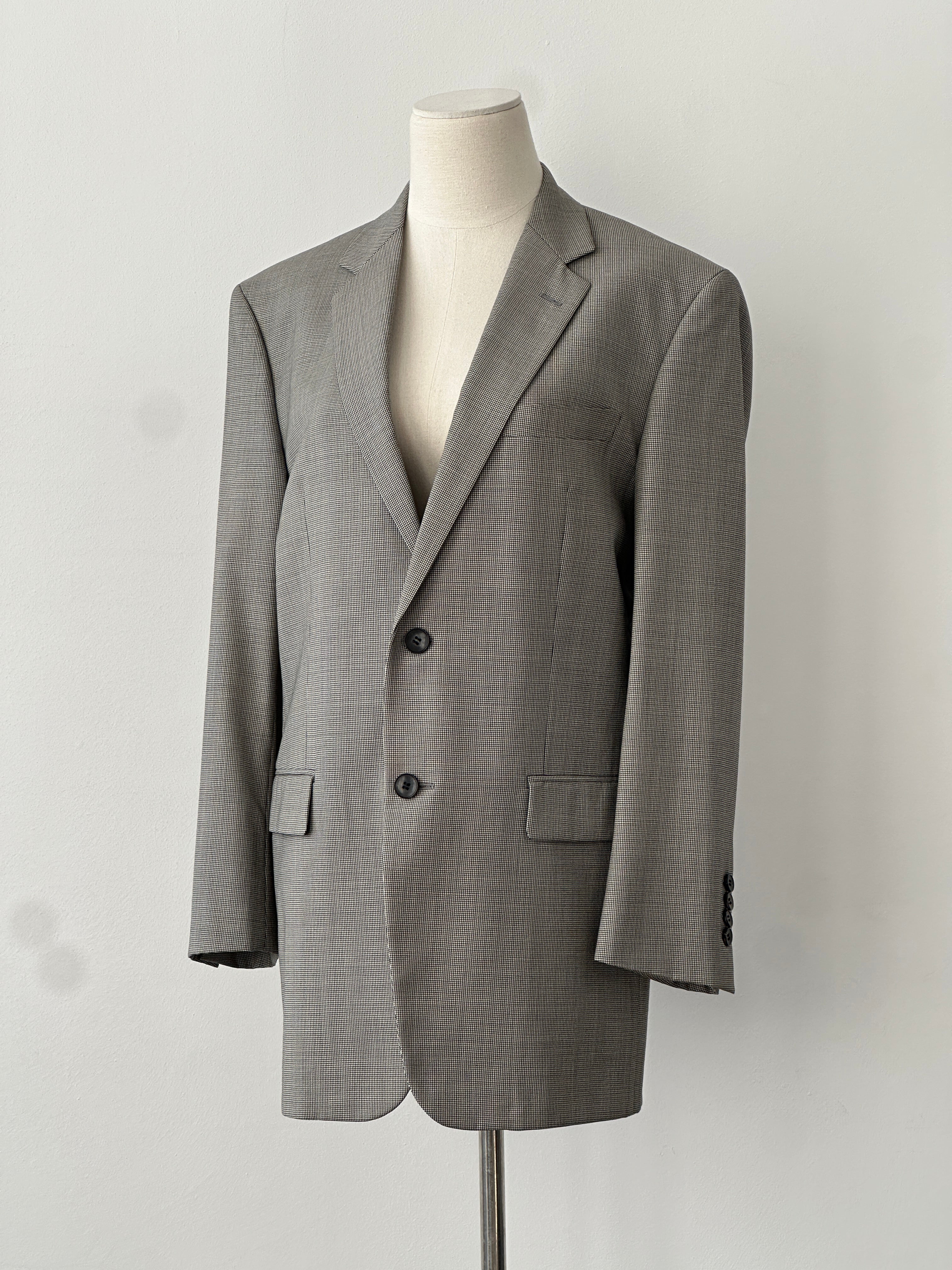 Loro Piana x Theory 2000s Pure Wool Micro Houndstooth Blazer - M