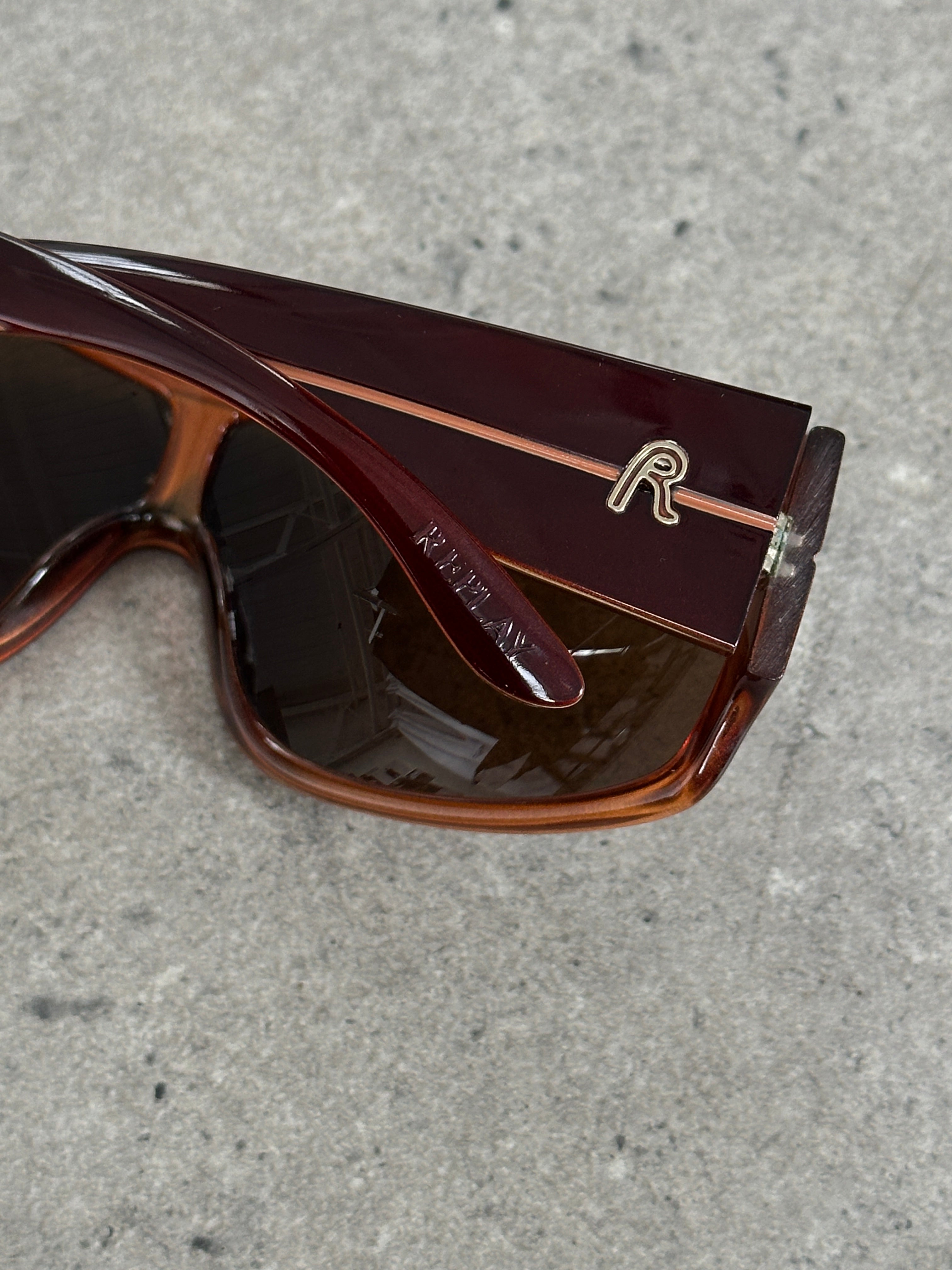 Replay 2000s Oversized Shield Logo Sunglasses