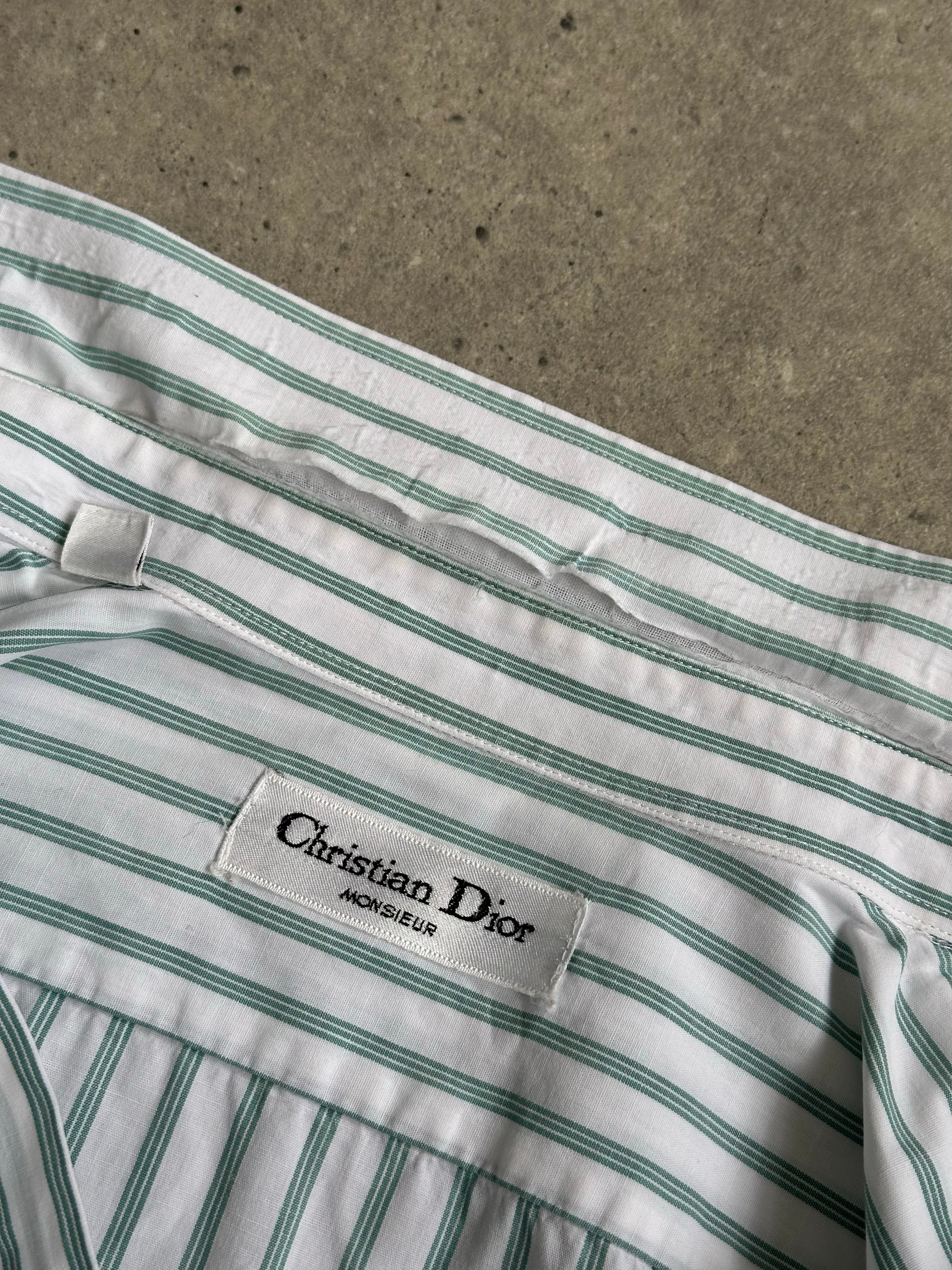 Christian Dior Monsieur 1990s Pure Cotton Striped Shirt - L