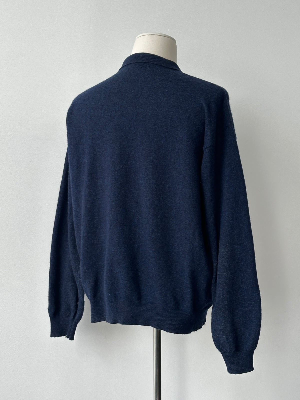 Yves Saint Laurent Doorume 1990s Lambswool Argyle Polo Jumper - L
