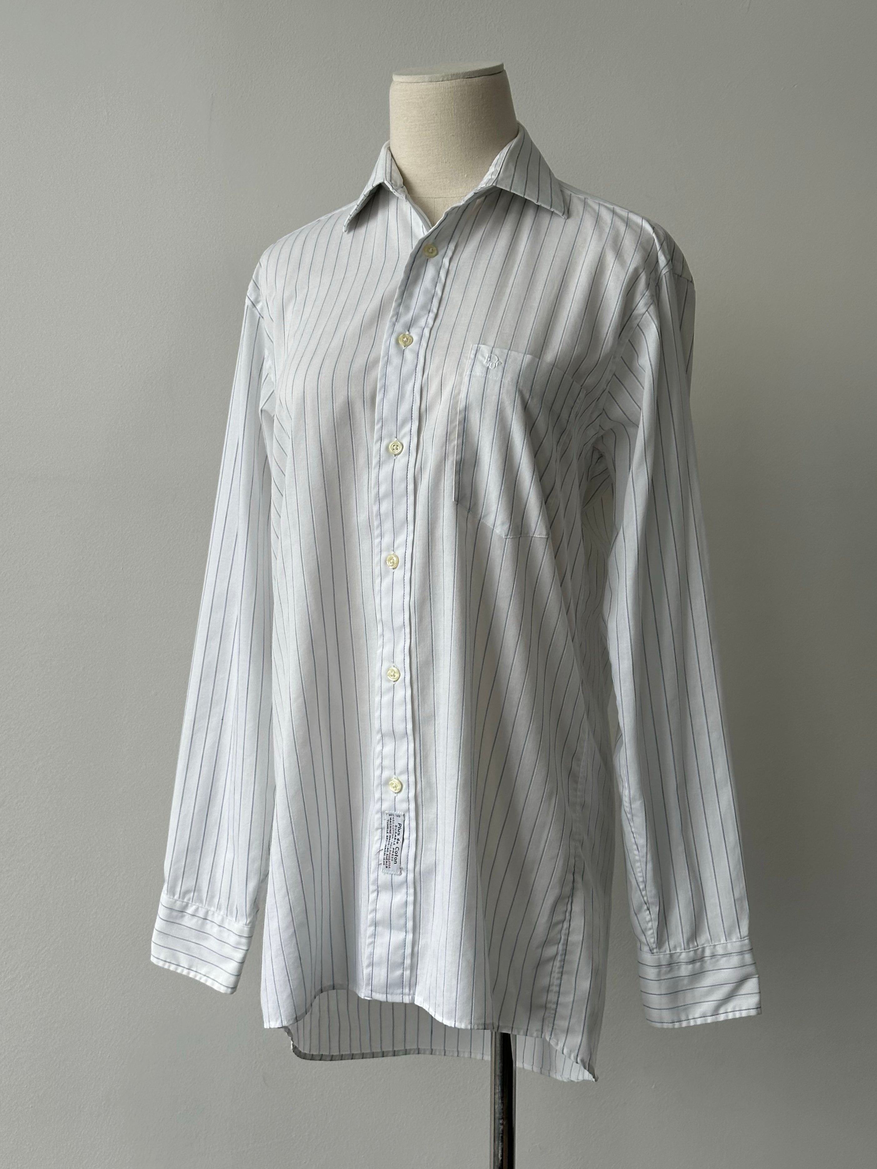 Christian Dior 1990s Cotton Striped Shirt - M