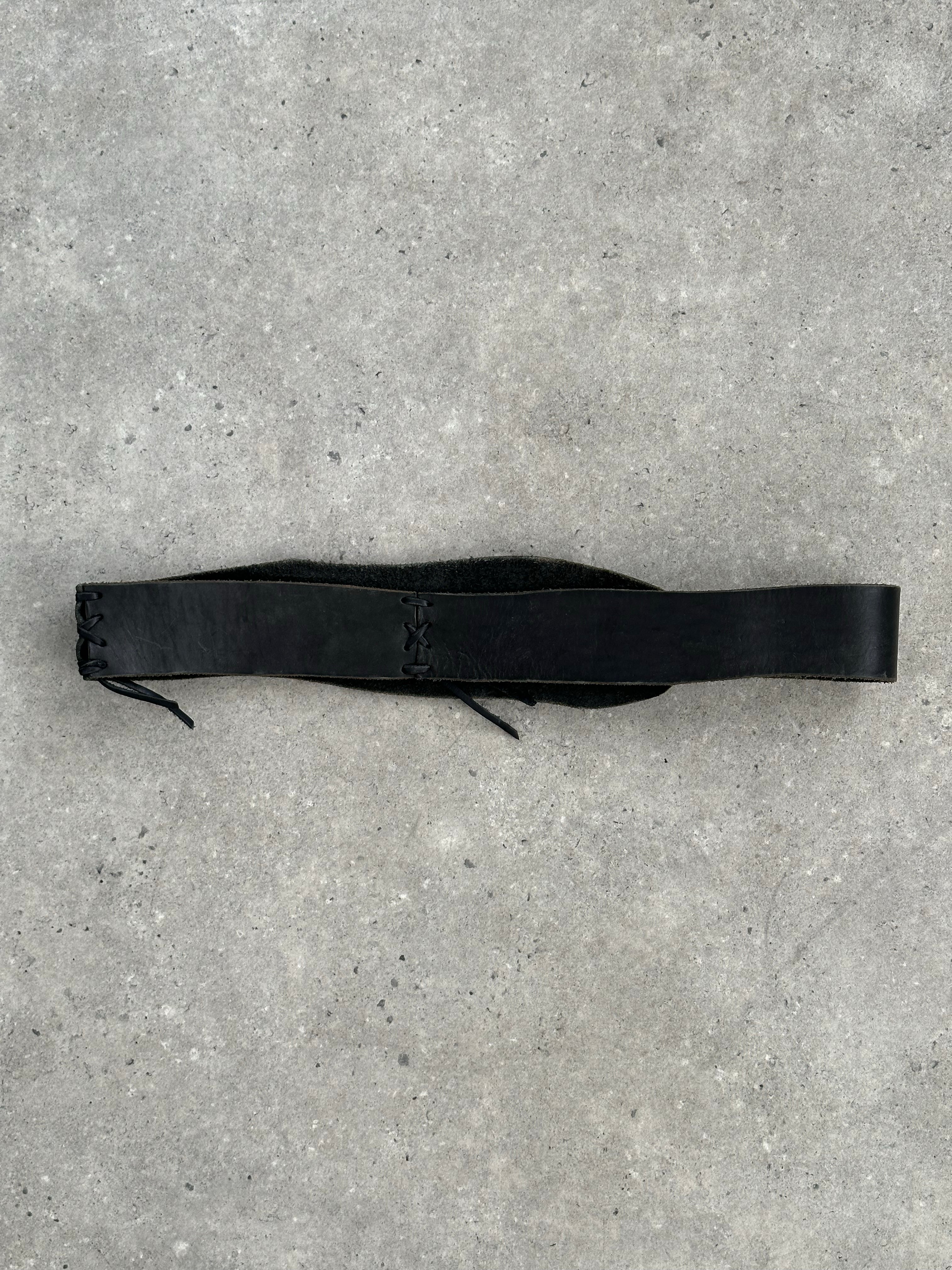Vintage 2000s Leather Chunky Hip Belt - W38-42